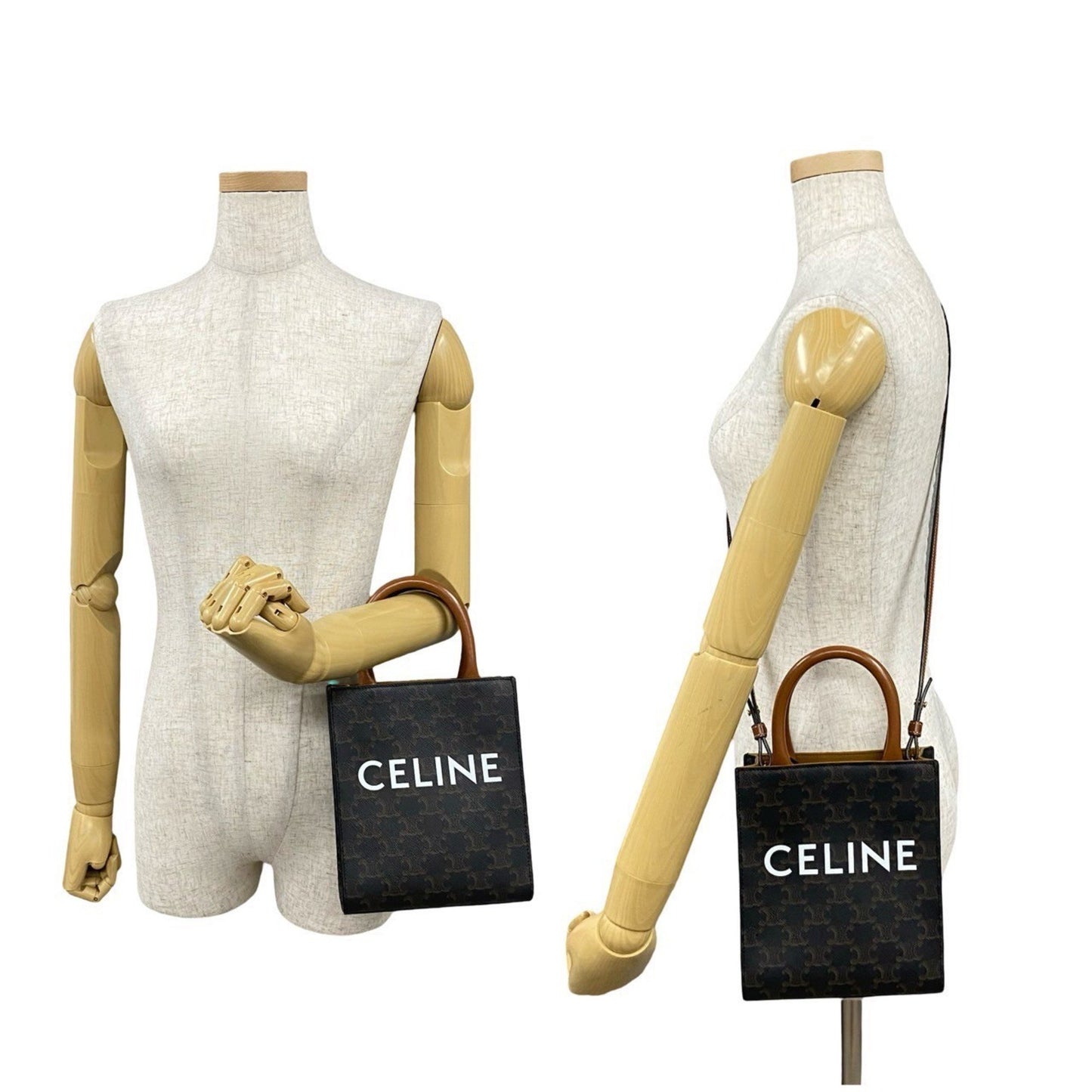 Celine Vertical Cabas Mini Leather Handbag