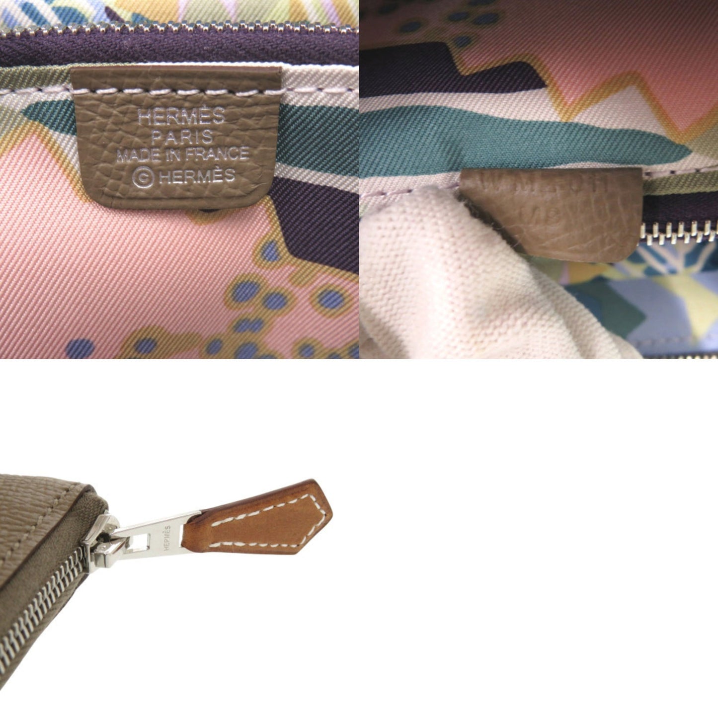 Unused Herms Azap Silk In Compact Coin Case