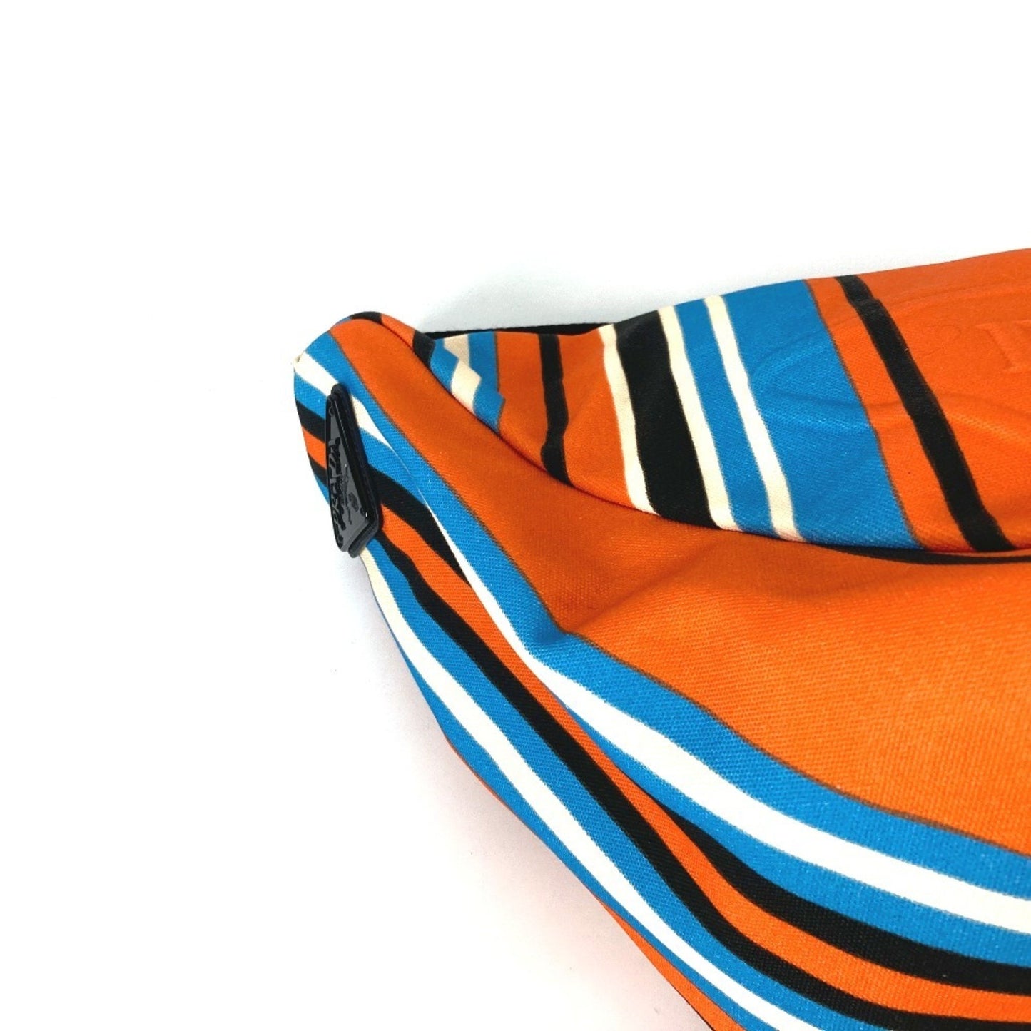 Prada 2Vy007 Striped Triangle Bayadere Crossbody Shoulder Bag In Canvas