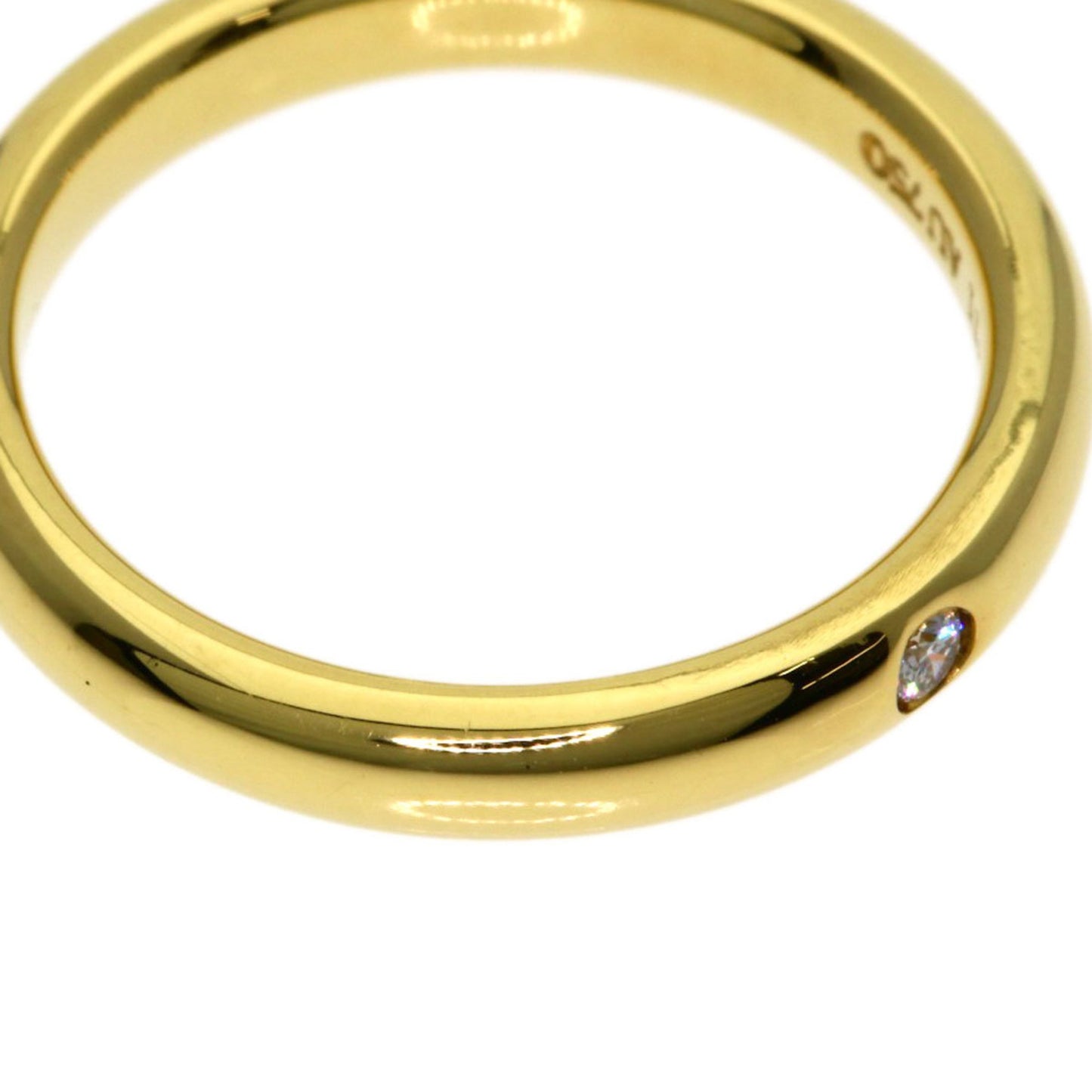 Tiffany & Co. Stacking Band Single Diamond Ring In 18K Yellow Gold