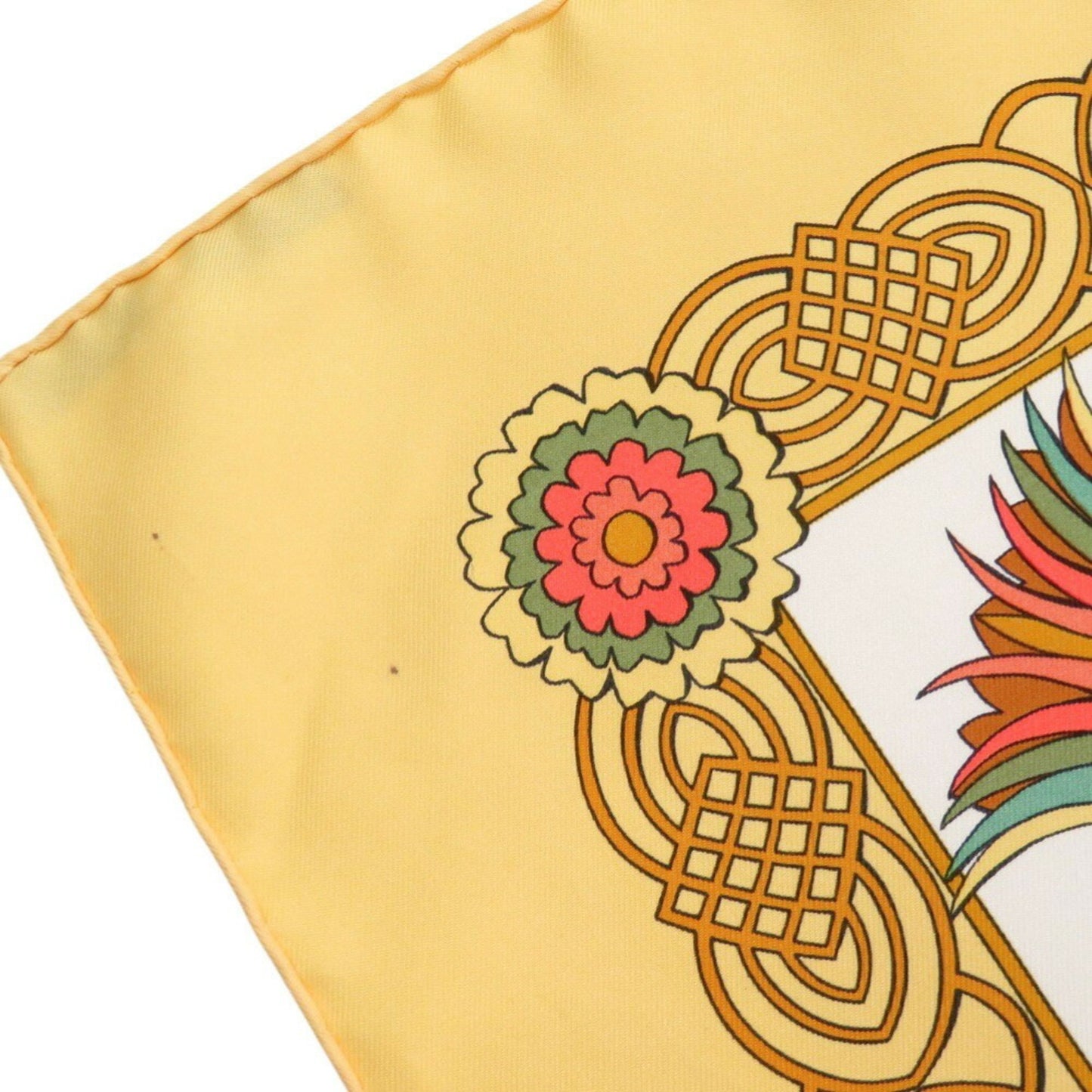 Herms Carr 90 Decoupages Paper-Cut Silk Multicolor Scarf Muffler 0750Hermes