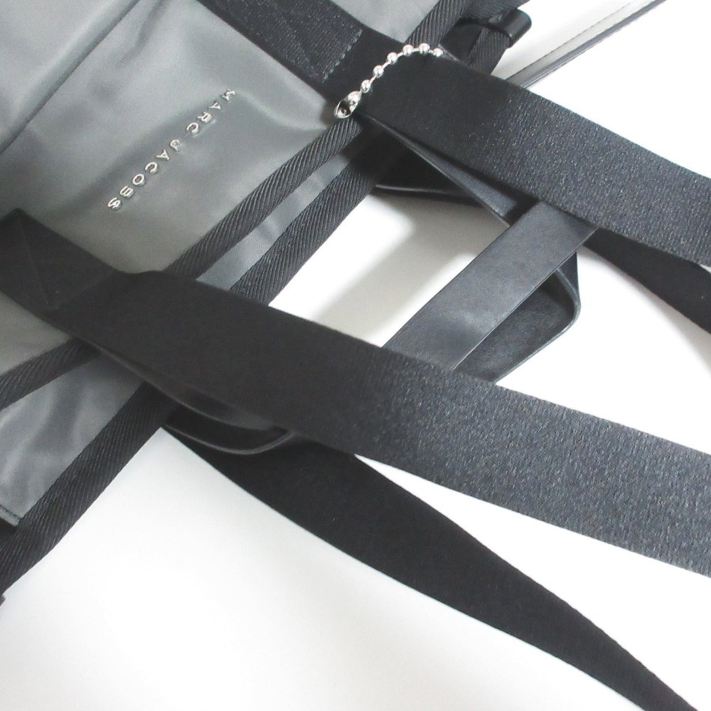 Marc Jacobs Charm Attached 2Way Tote Bag Shoulder Grey