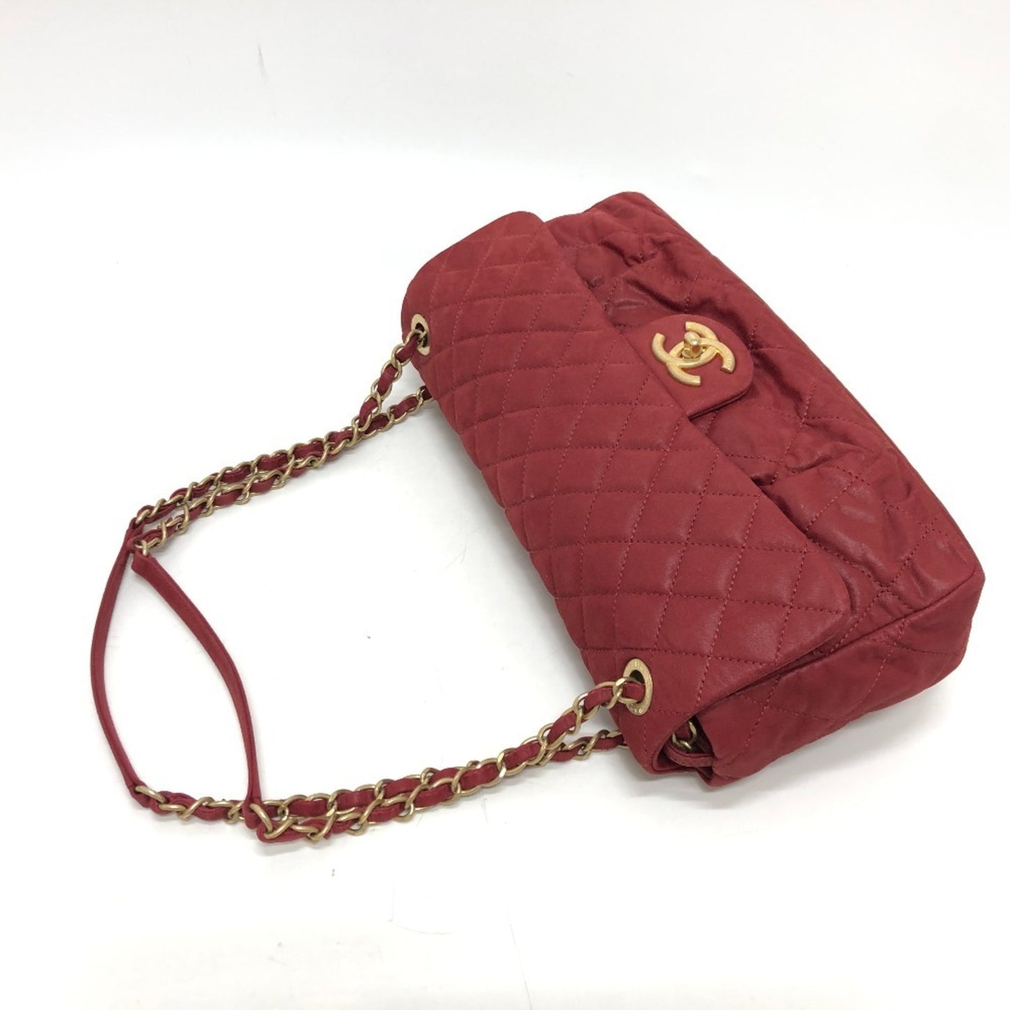 Chanel Chanel Matelasse 30 Coco Mark W Chain Shoulder Bag Coated Leather