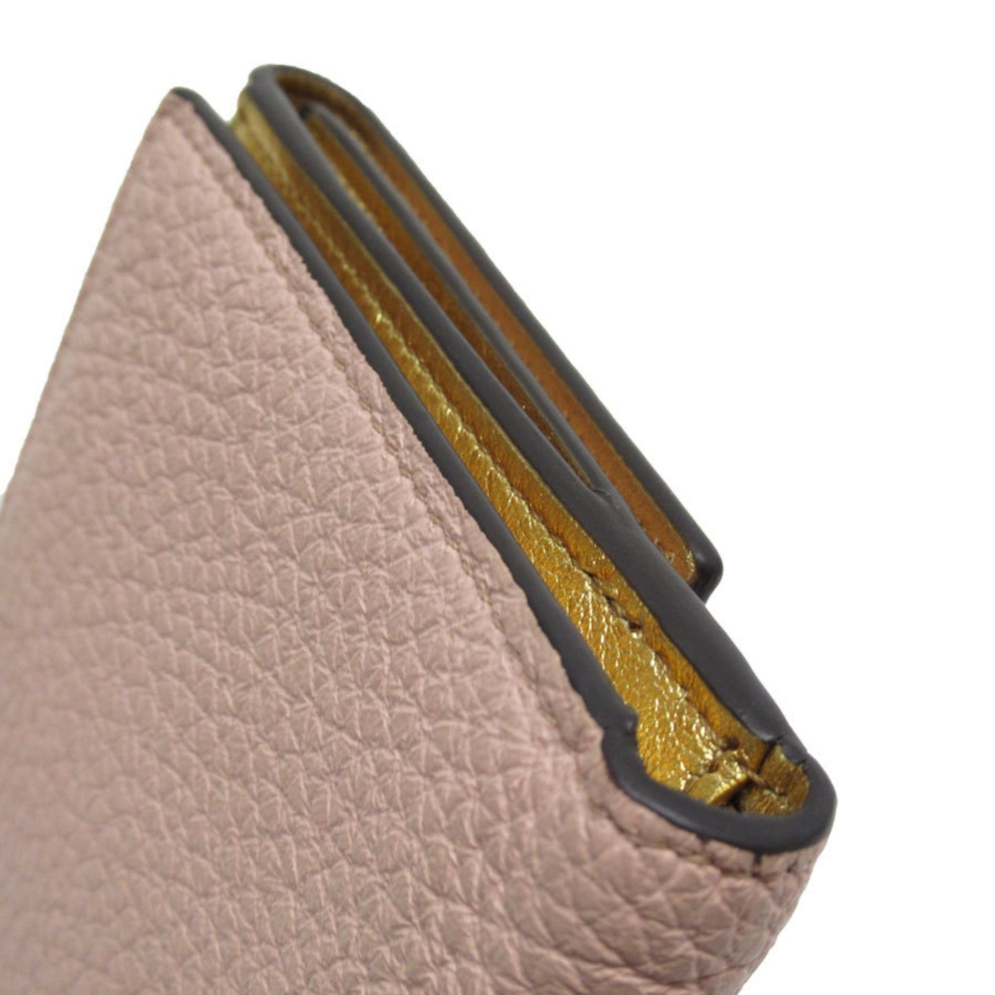 Fendi Bi-Fold Wallet Leather Light Pink