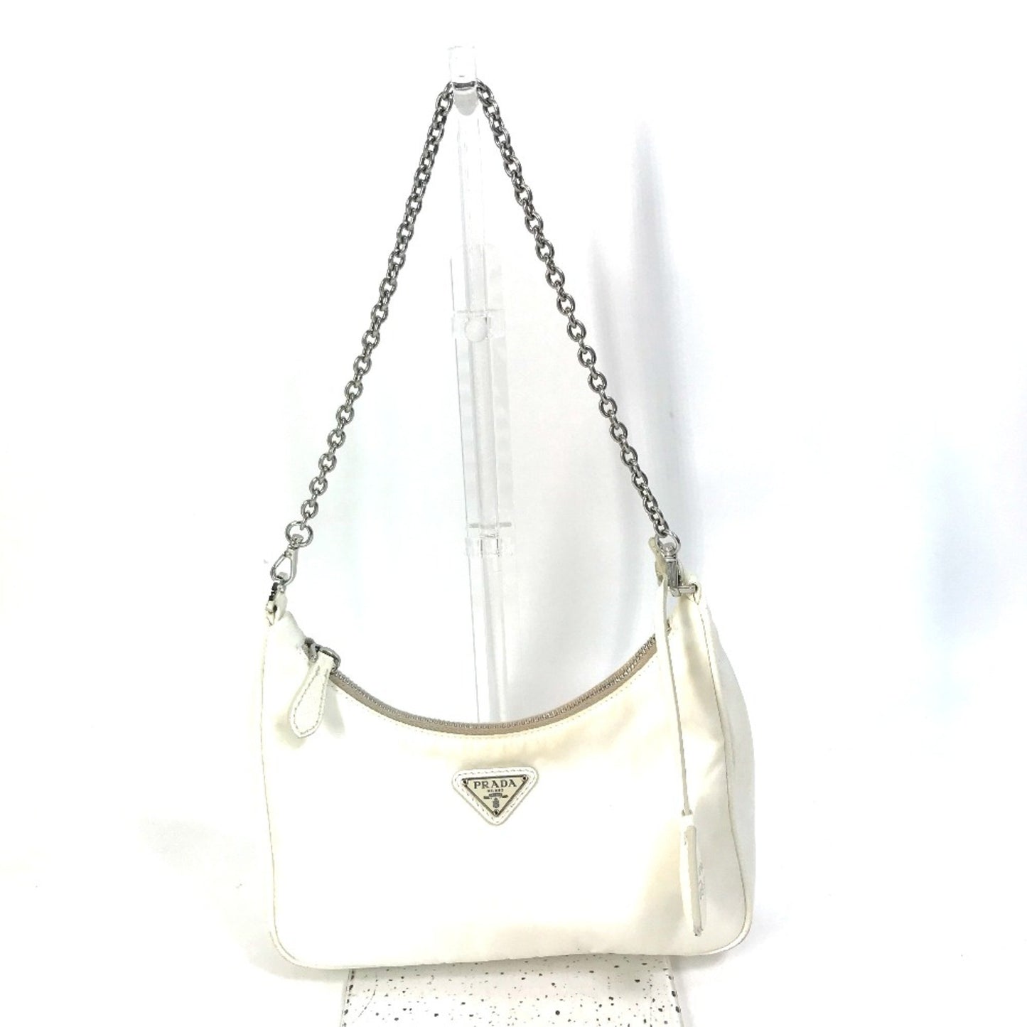 Prada 1Bh204 Triangle Logo Triangle Logo Plate Chain