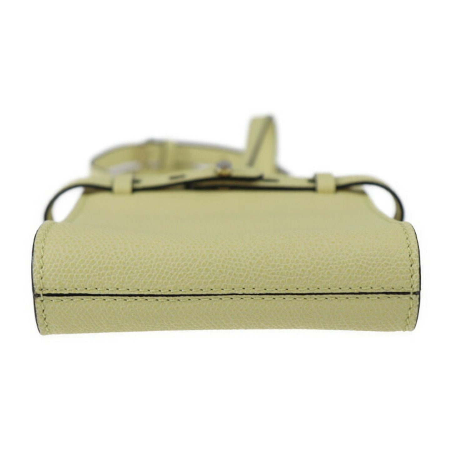 Valextra Slim B Truckolina Shoulder Bag V5U61 028 Calf Leather Light Yellow Gold Metal Fittings