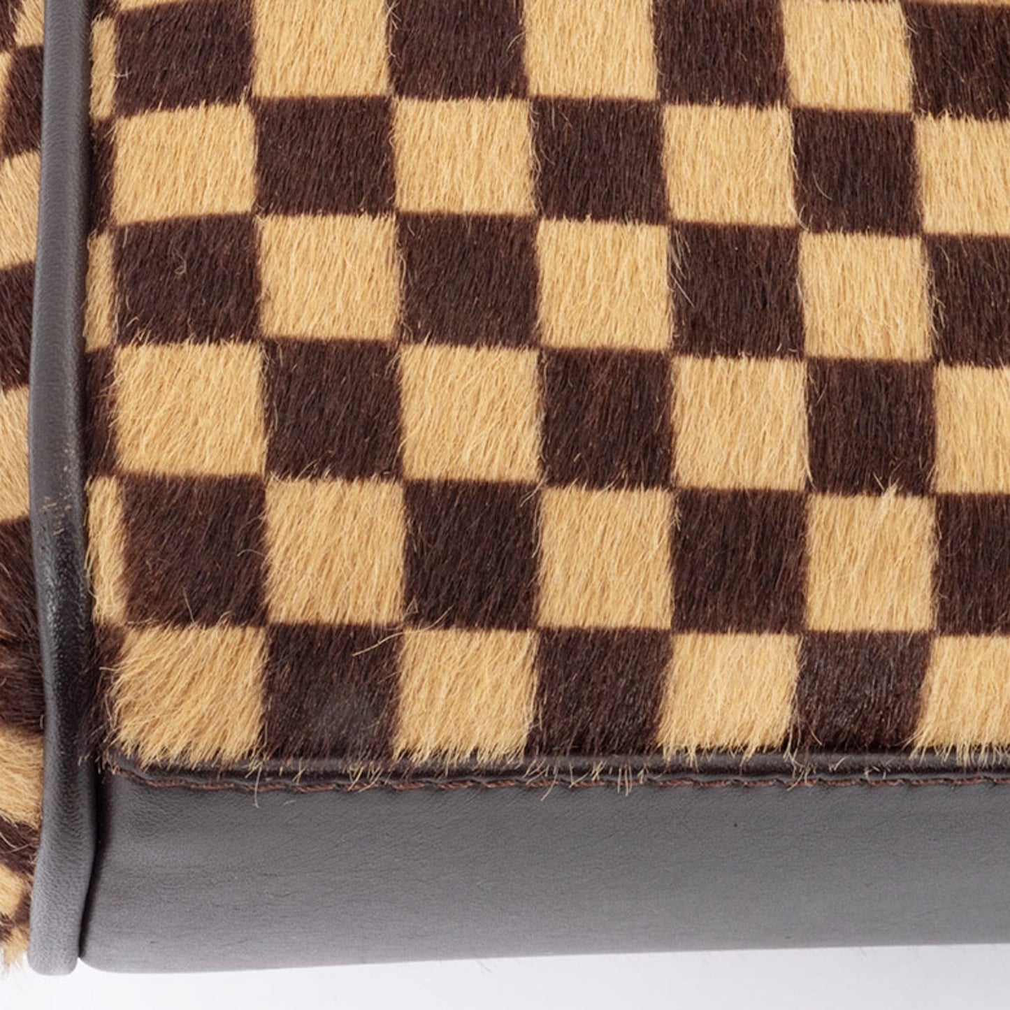 Louis Vuitton Damier Sauvage Lion Handbag M92131 Pony Leather