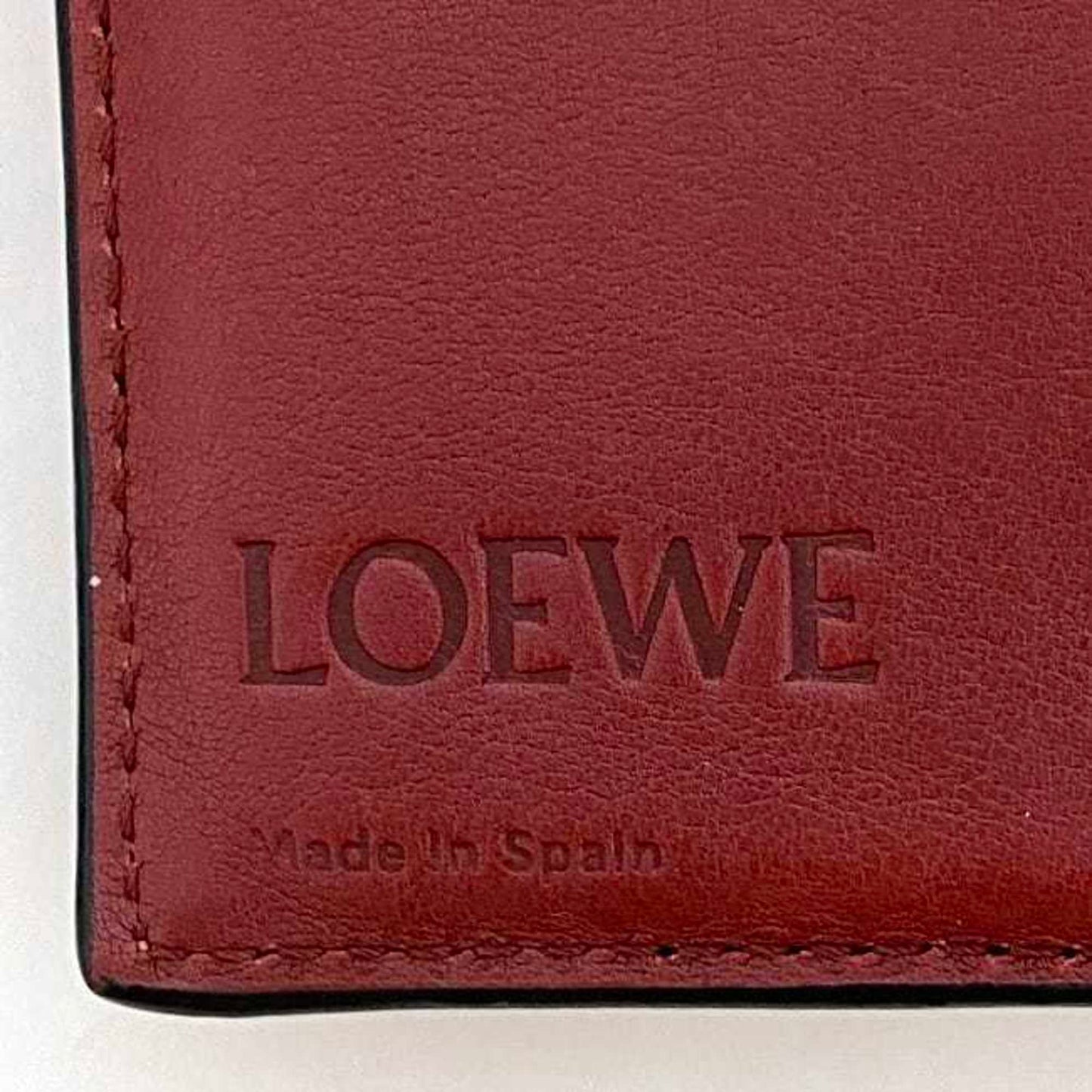 Loewe Bi-Fold Wallet Ec-23032 Brown Anagram C660Z41X01 Leather 262026 Compact Folding Grain Genuine