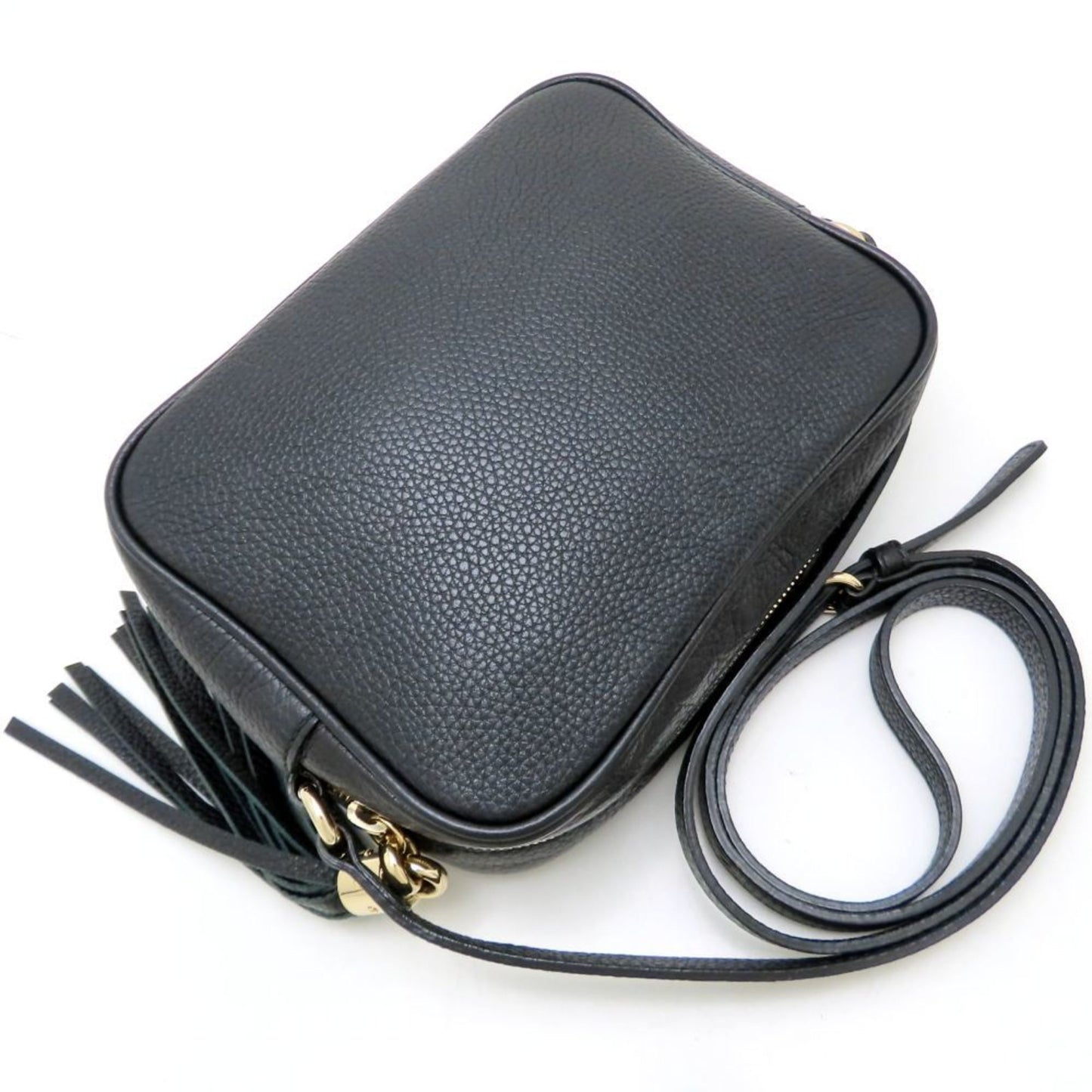 Gucci Small Disco Bag 308364 Shoulder Soho Leather Black 352374