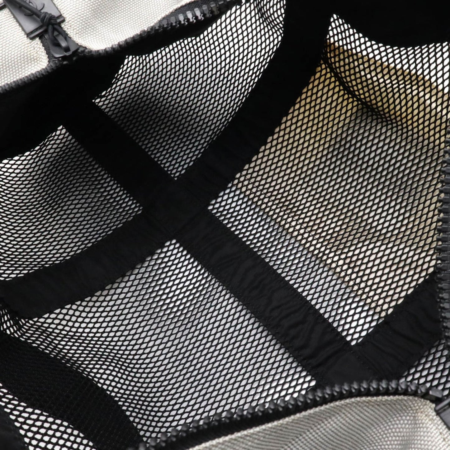 Chanel Chanel Sports Line Boston Bag Travel Shoulder Nylon Gray Black White