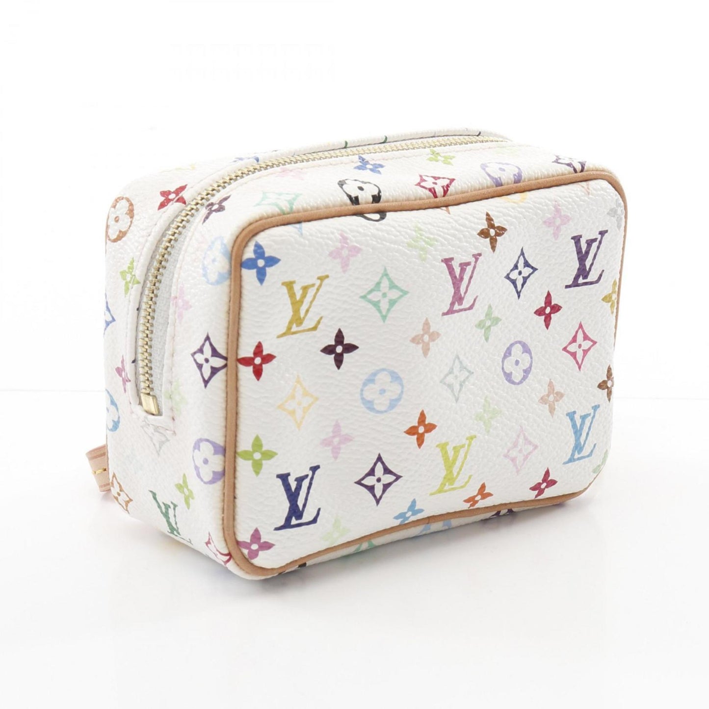 Louis Vuitton Truth Wapiti Monogram Multicolor Blanc Pouch Coated Canvas Leather