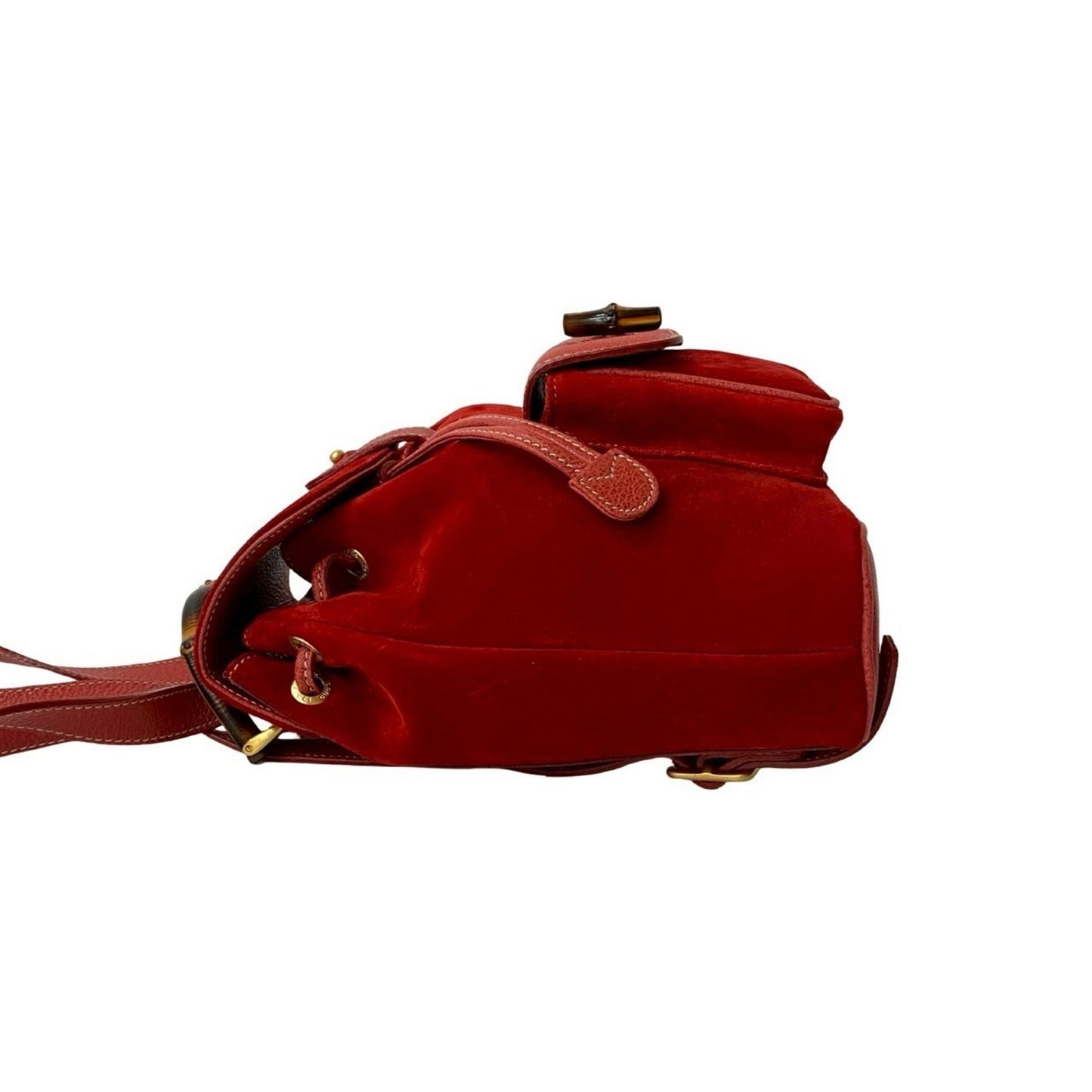 Gucci Old Gucci Bamboo Drawstring Suede