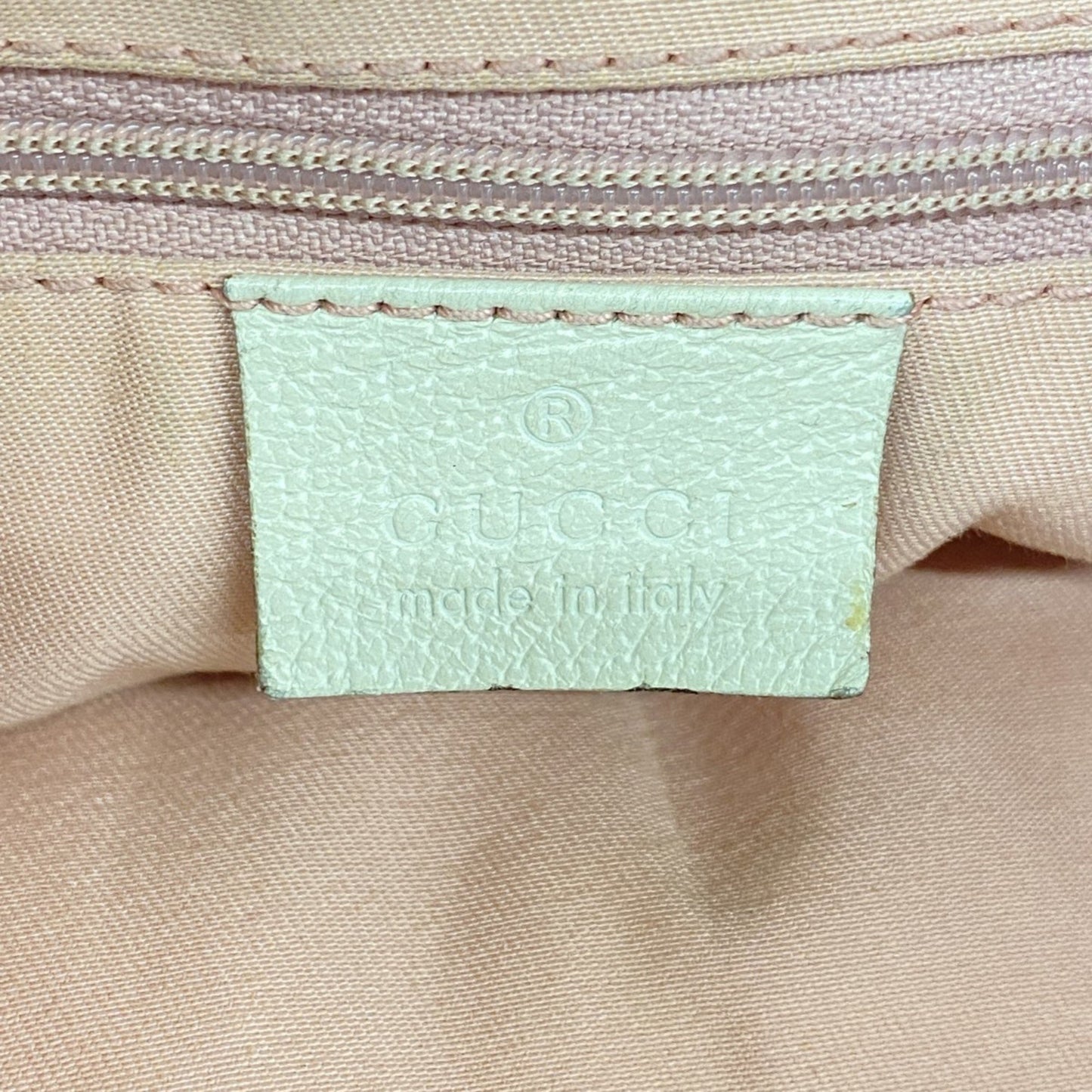Gucci Gg Canvas Abbey Shoulder Bag 153025 Pink White Silver Champagne