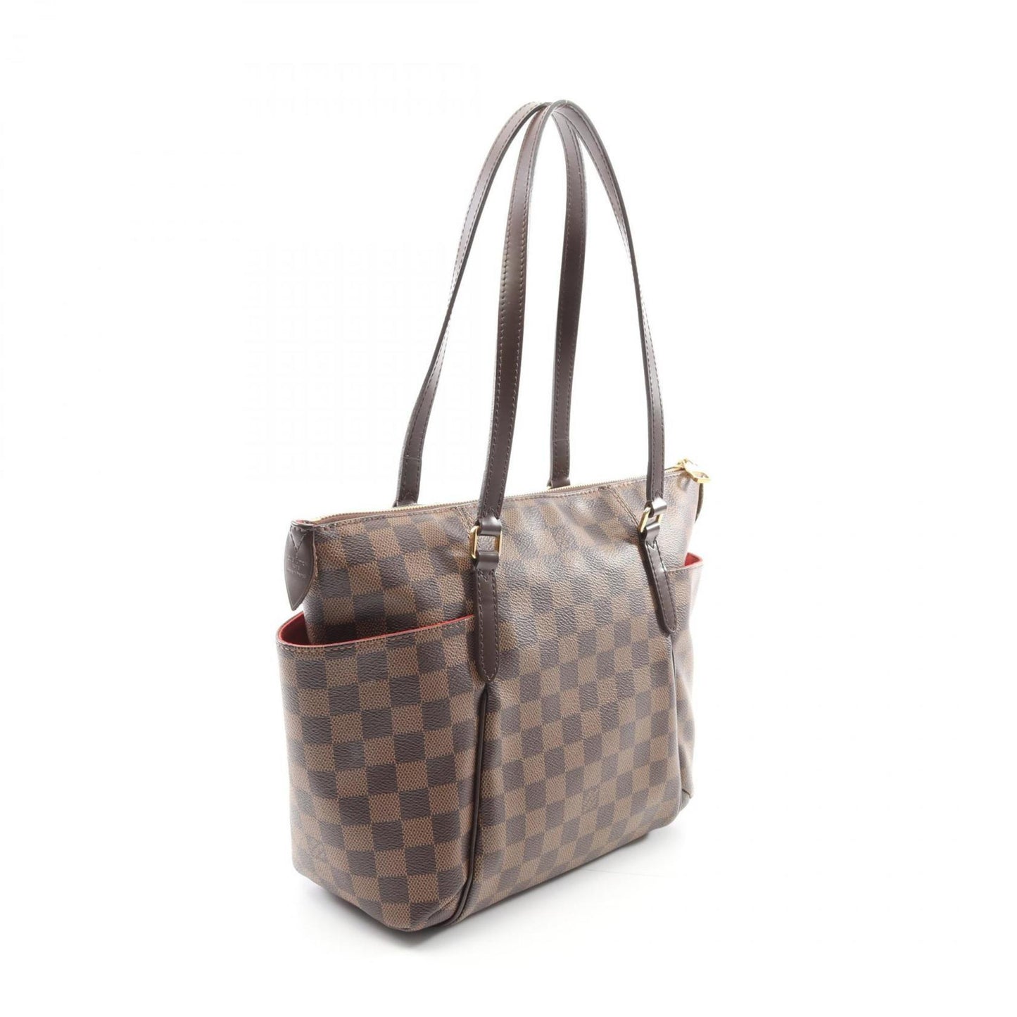 Louis Vuitton Totally Pm Damier Ebene Tote Bag Coated Canvas Leather