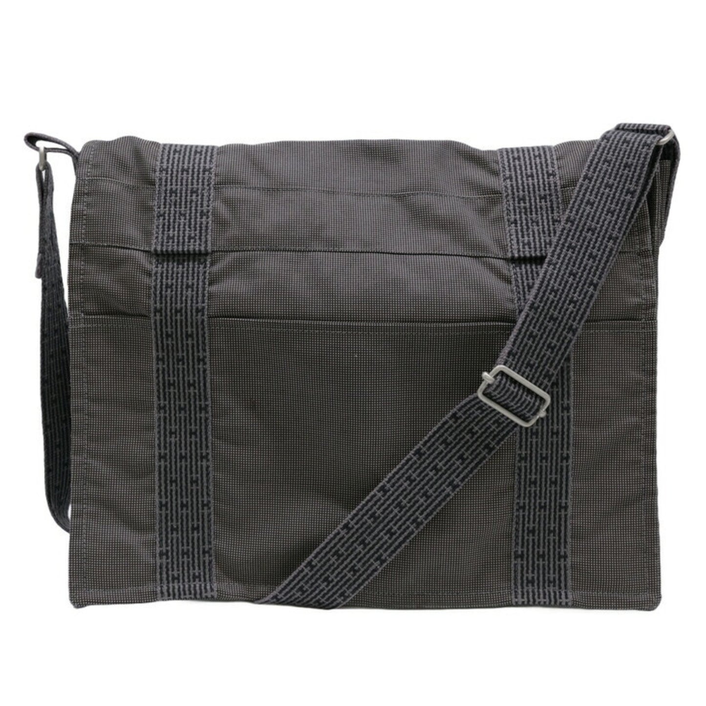 Hermes Hermes Air Line Bassus Mm Shoulder Bag Nylon Canvas Grey