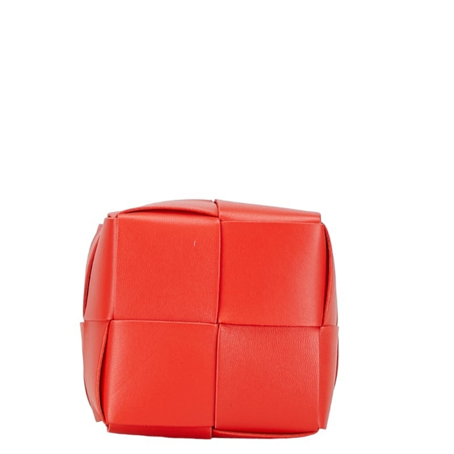 Bottega Veneta Maxi Intrecciato Small Cassette Bag Handbag Red Leather