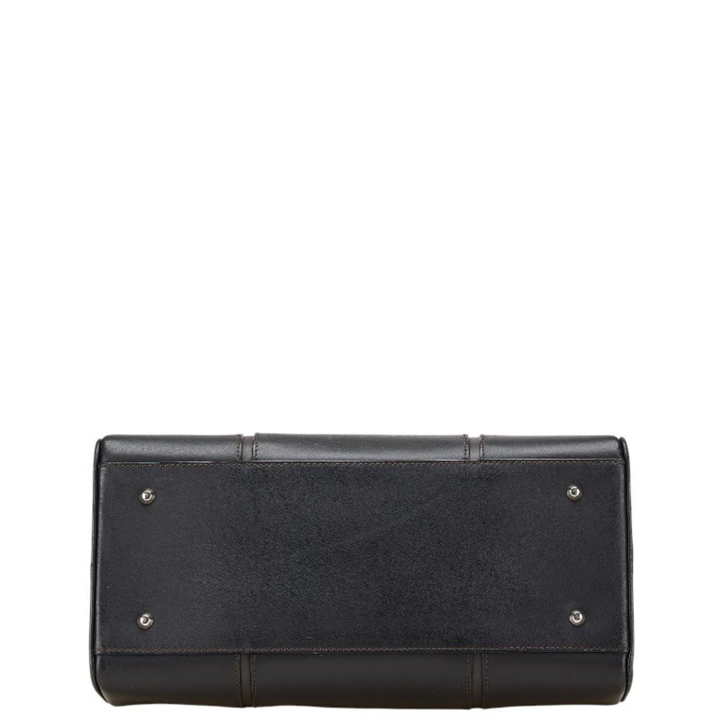 Burberry Nova Check Mini Boston Bag In Black Leather