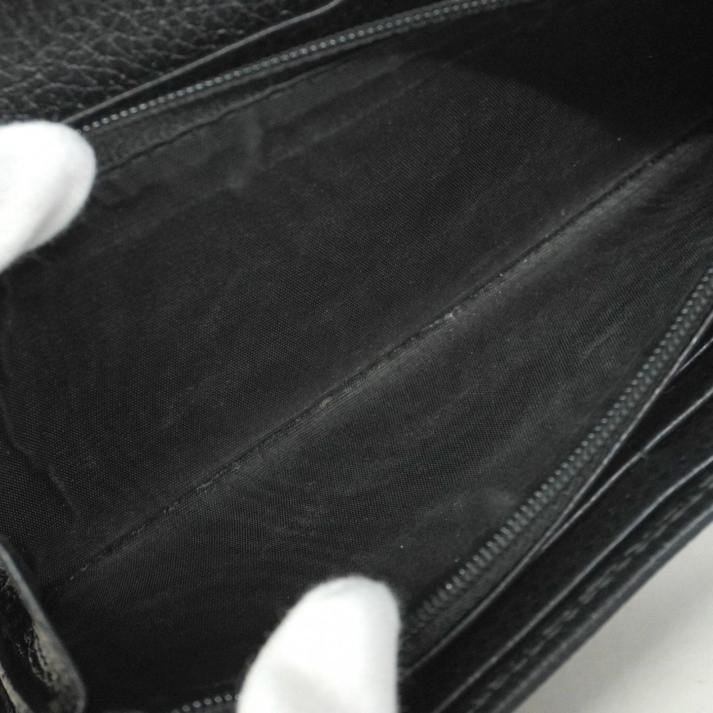 Gucci Gg Marmont Long Wallet 456116 Leather Black