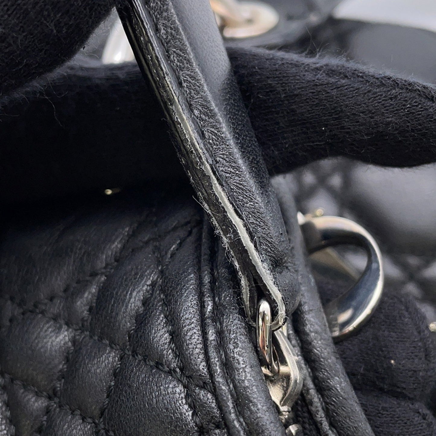 Christian Dior Cannage Leather Shoulder Bag