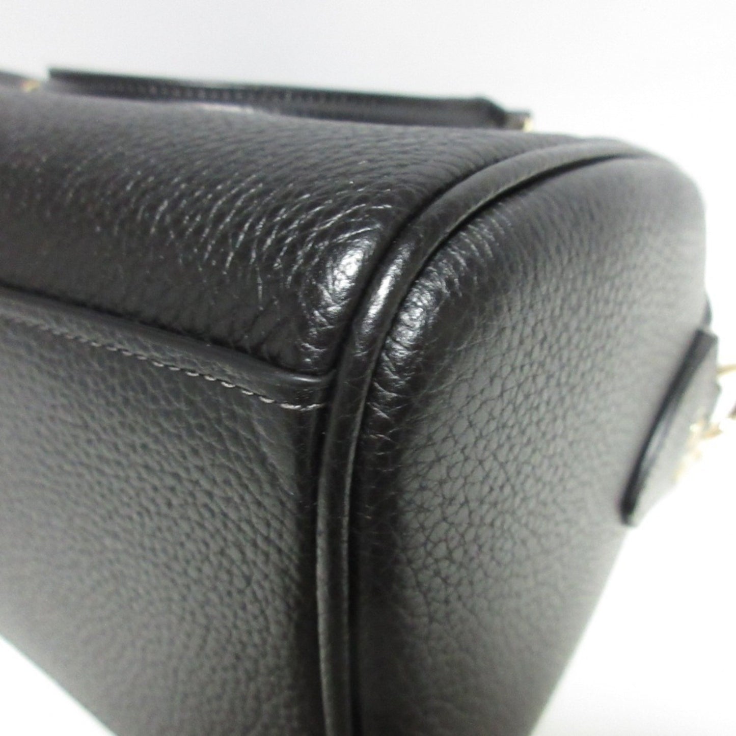 Coach Lowan Satchel Leather 2Way Handbag Shoulder Bag Cv962 Black
