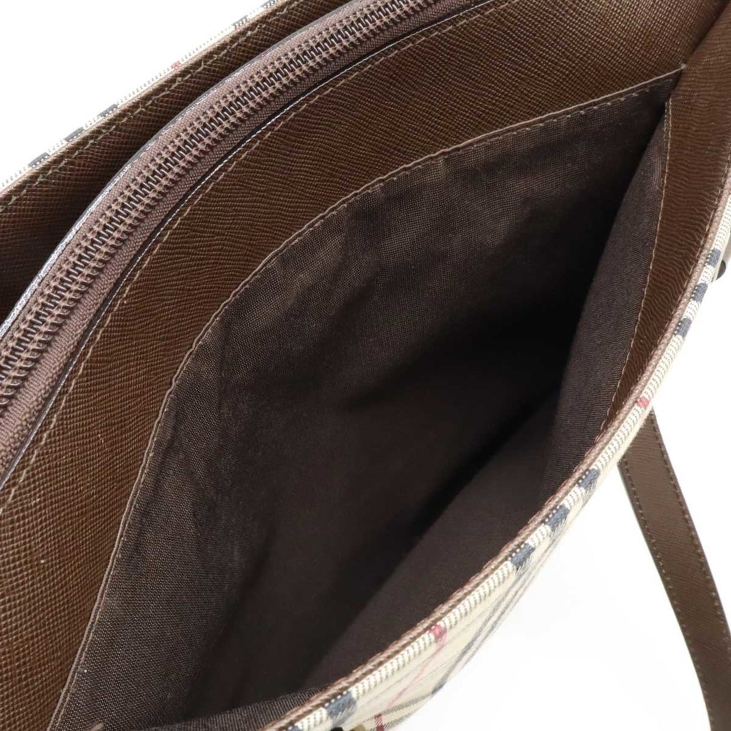 Burberry Nova Check Pattern Tote Bag Shoulder Canvas Leather Beige Black Bordeaux