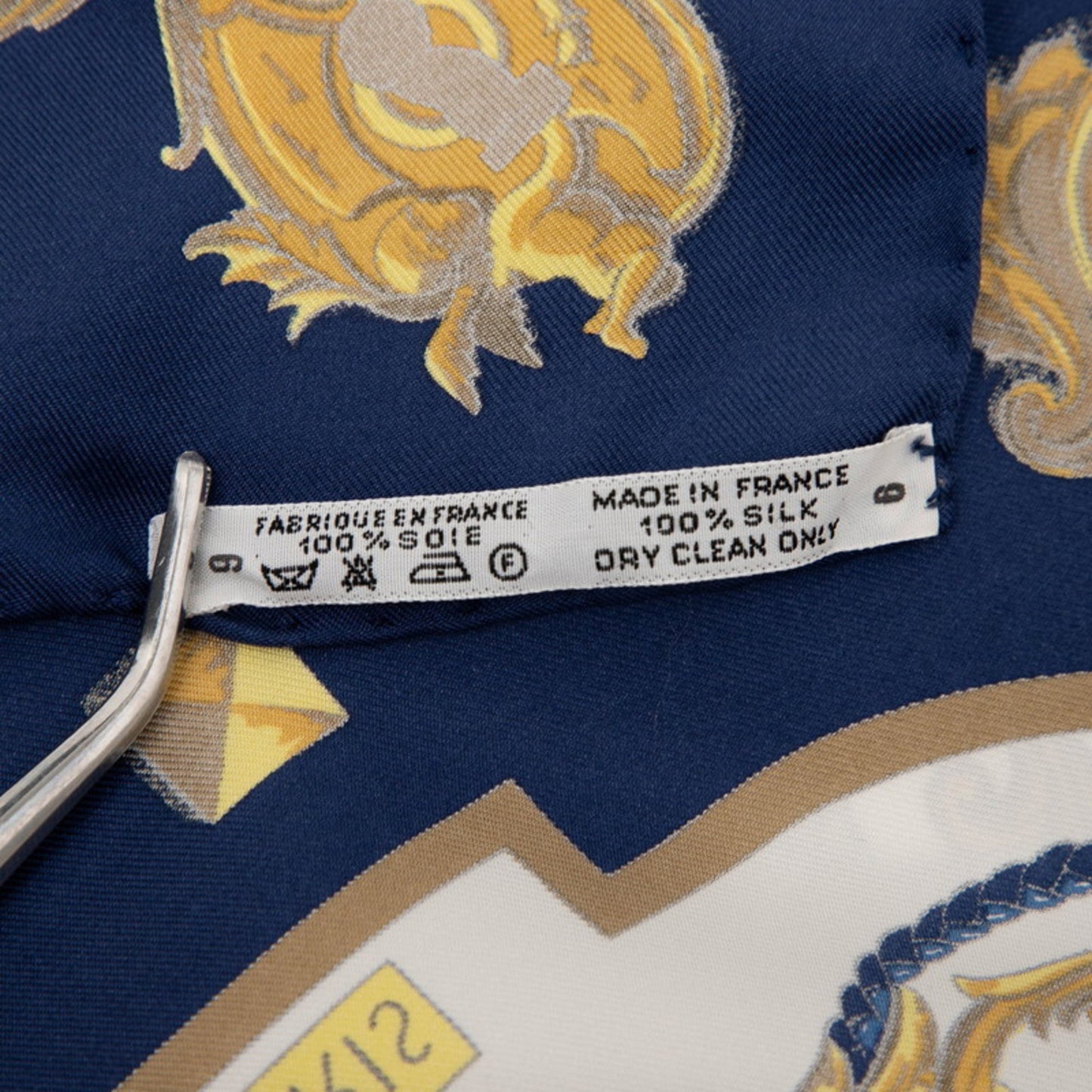 Hermes Herms Carr 90 Les Cles Key Scarf Muffler In Blue