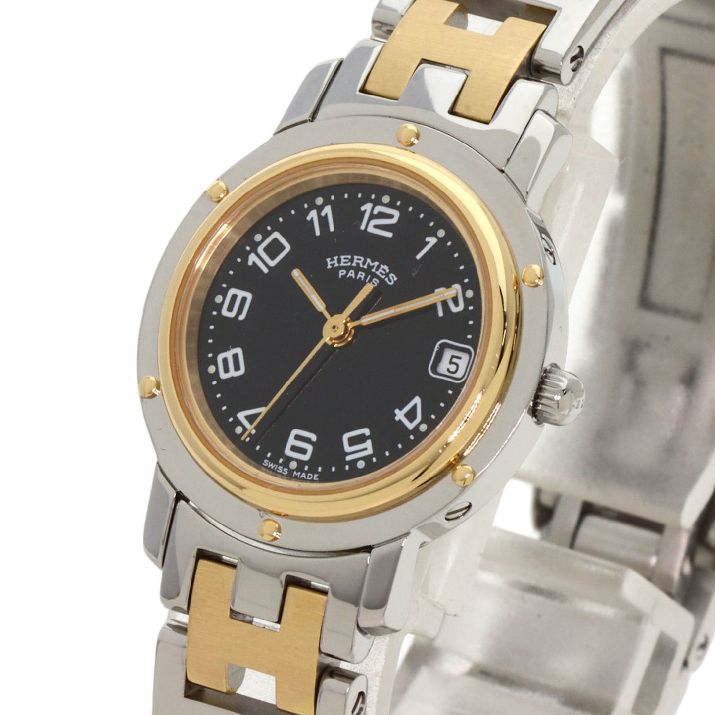 Hermes Clipper Watch Stainless Steel Ssxgp