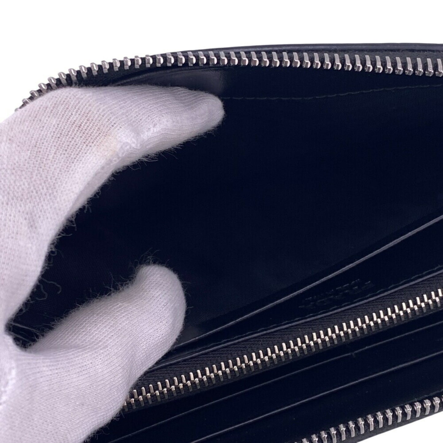 Prada 1Ml506-2Bbe Round Lettering Long Wallet