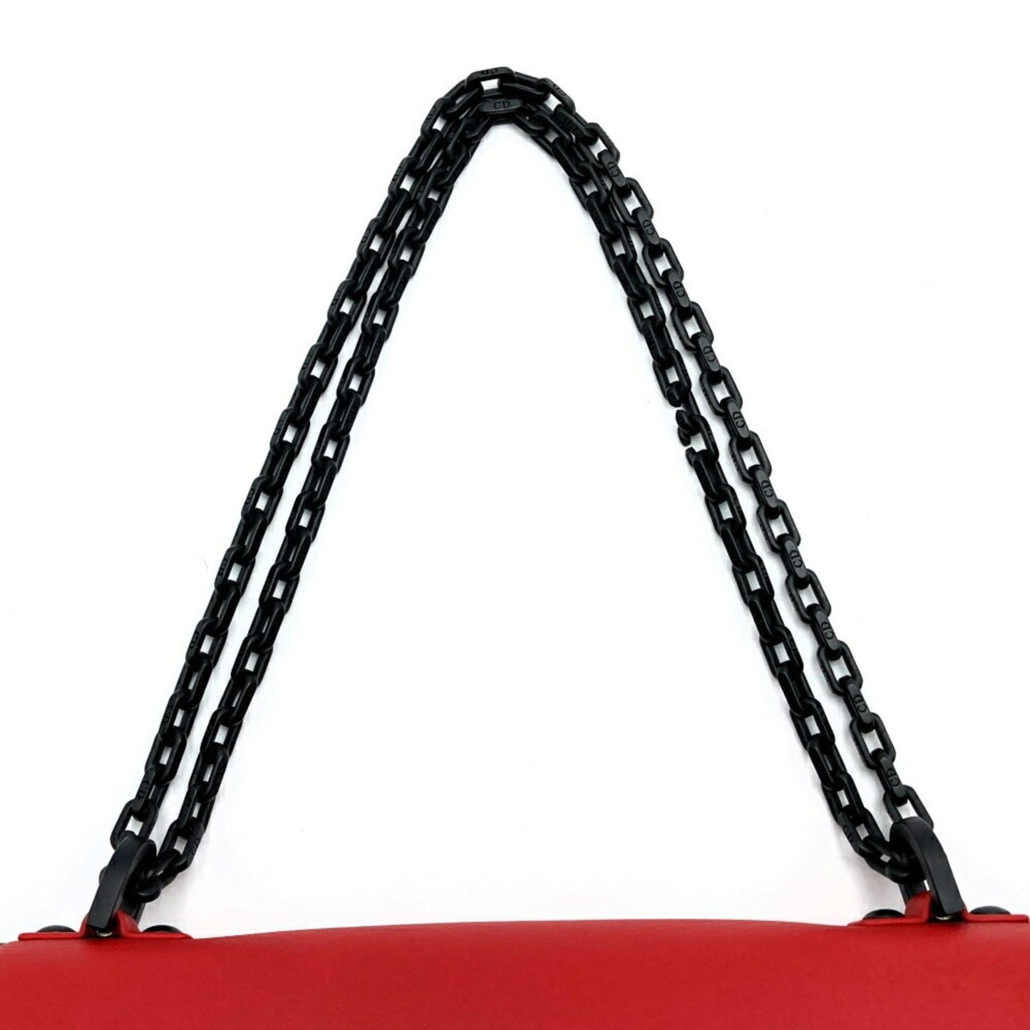 Christian Dior Dior Jadior Chain Shoulder Bag Leather Red/Black Maria Grazia Chiuri