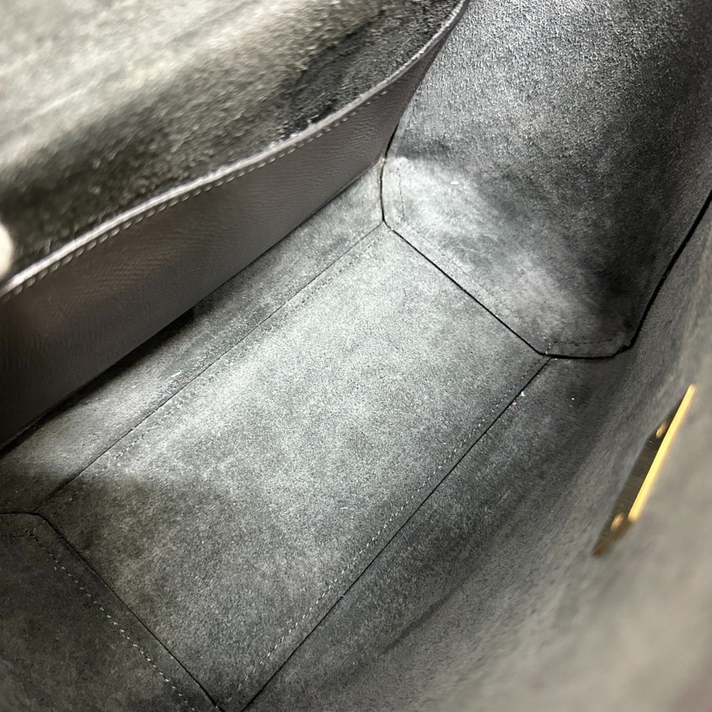 Celine 189153 Logo 2Way Shoulder Bag Hand Bag Gray