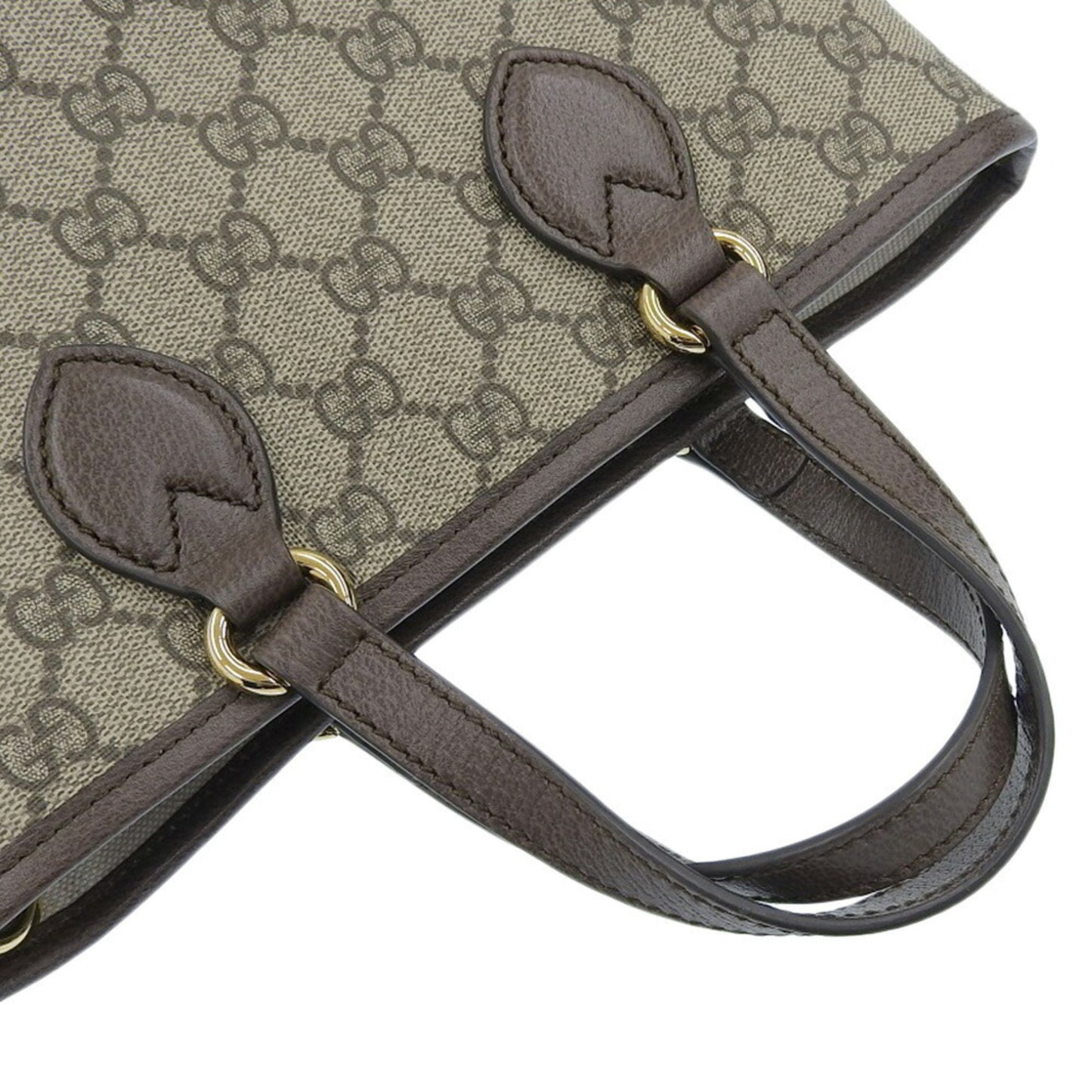 Gucci Mini Tote 811716 213317 Bag Gg Supreme Beige Brown Double G