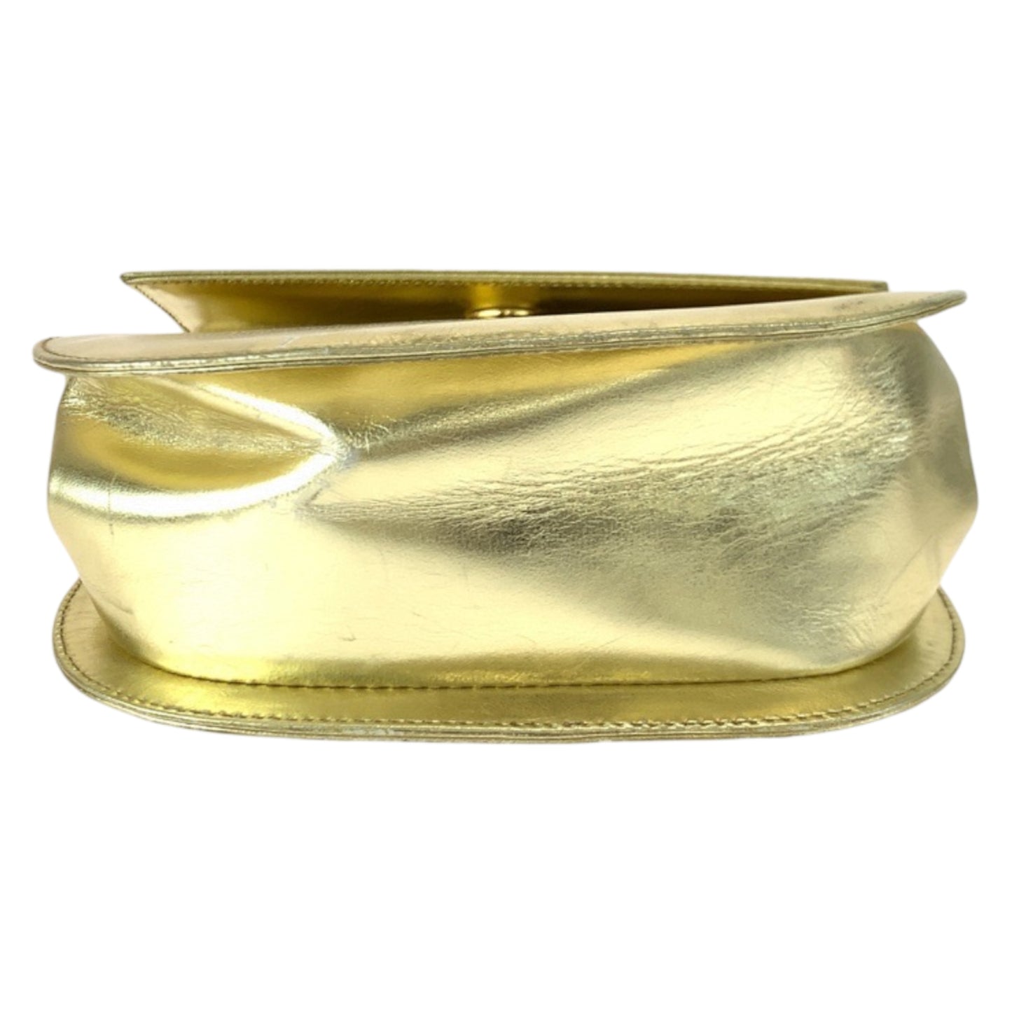 Salvatore Ferragamo Vintage Gancini Gold Hardware Leather Metallic P213151 Shoulder Bag Crossbody