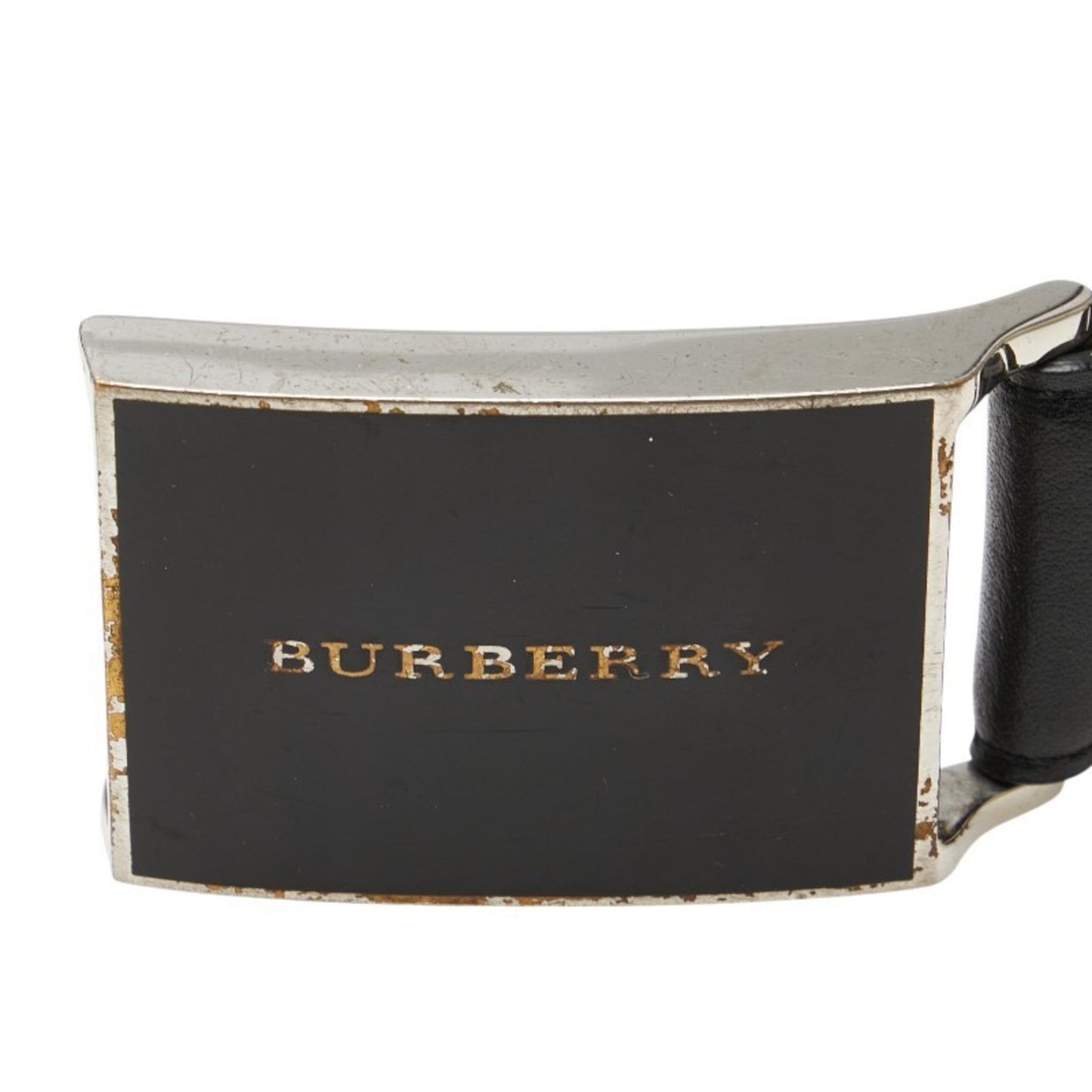 Burberry Logo Belt Size: 105 42 Black Leather