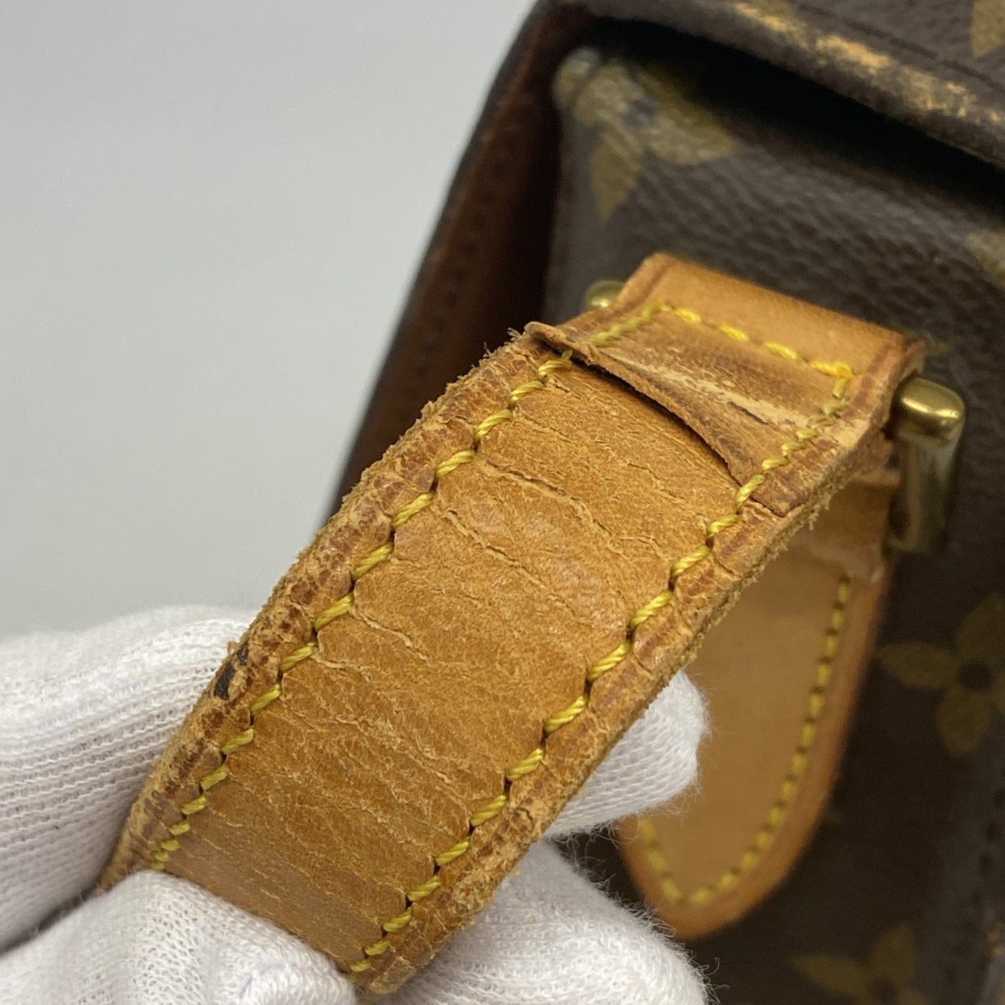 Louis Vuitton Monogram Cartouchiere Gm Shoulder Bag M51242 Brown