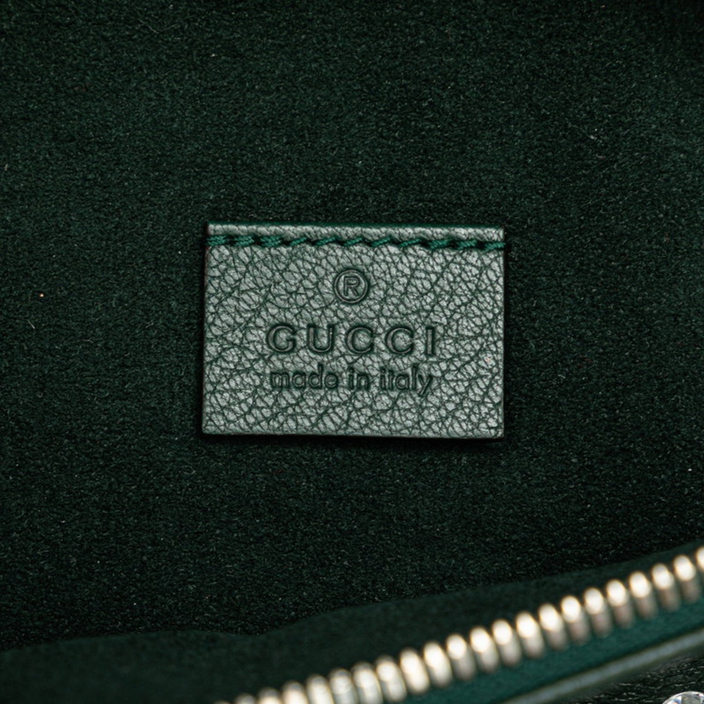 Gucci Bijou Stone Body Bag Waist 484683 Moss Green Multicolor Leather