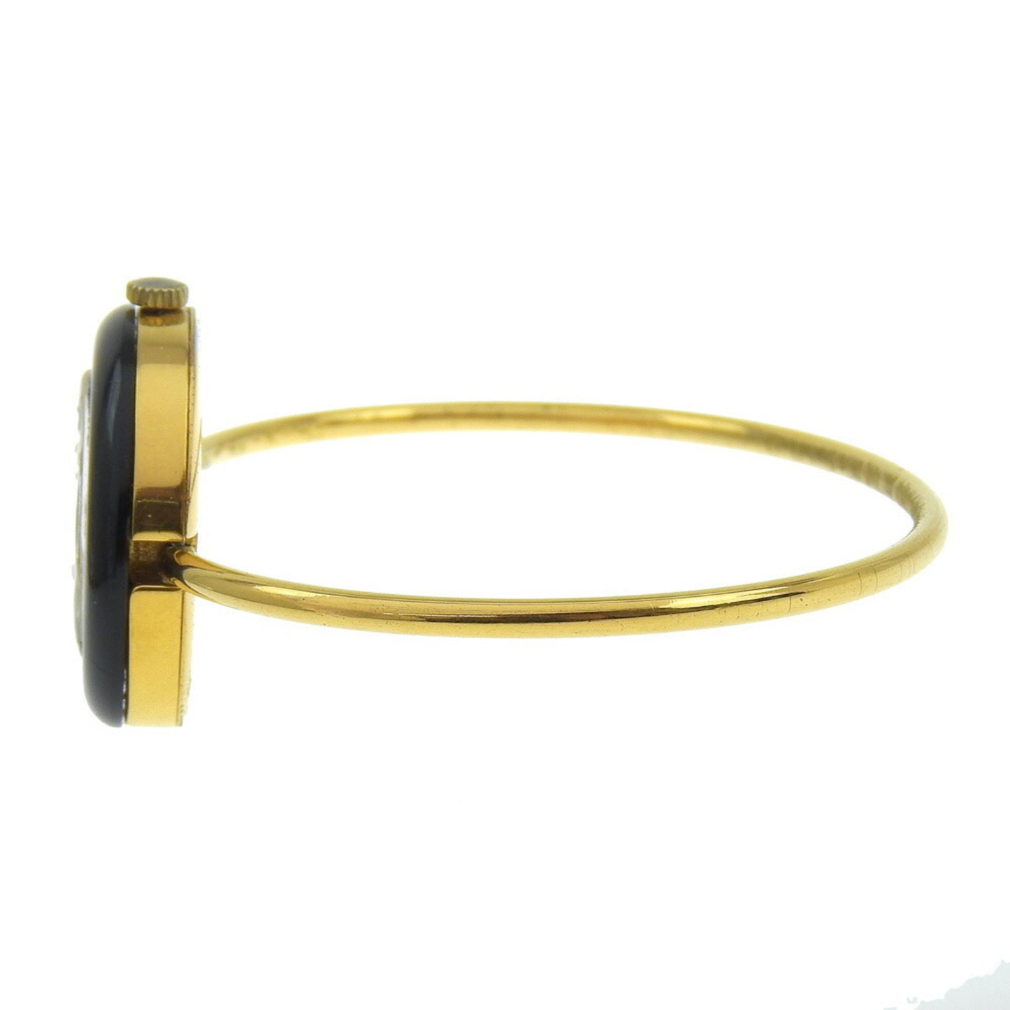 Gucci Gucci Change Bezel Watch Gold Plated Quartz Analog Display White Dial