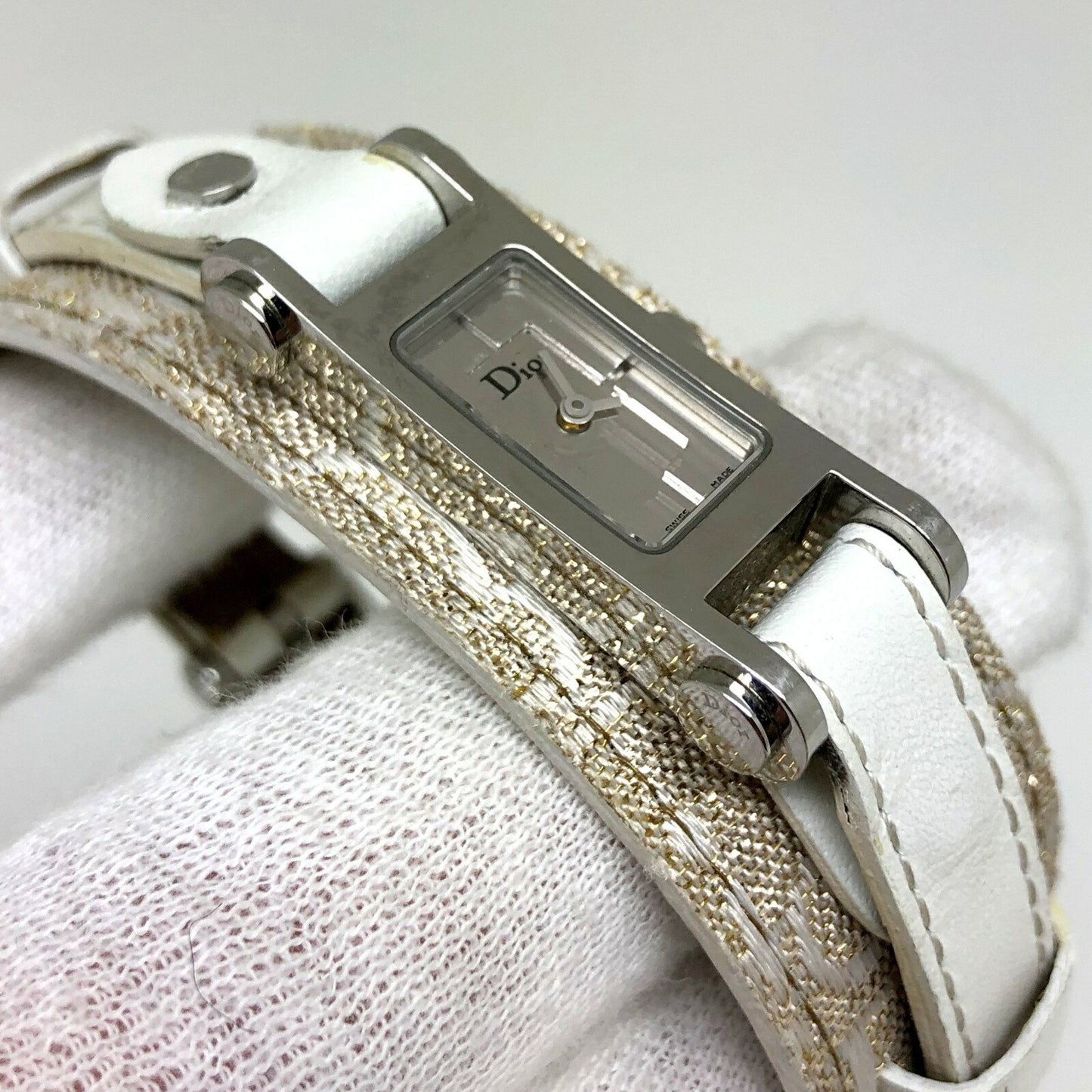 Christian Dior Quartz Watch D104-100 Silver White Dial