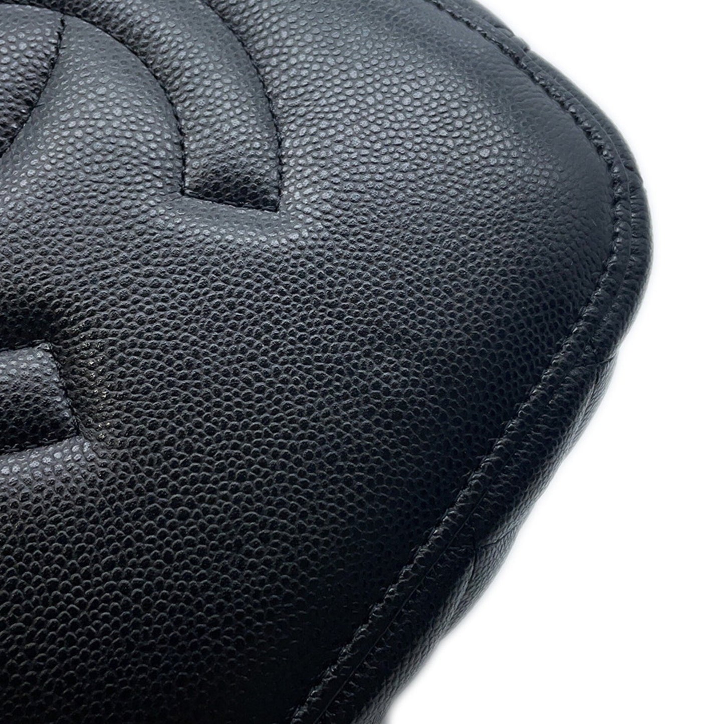 Chanel Handbag Matelasse Coco Mark Vanity Caviar Skin Ap2573 Chanel Black