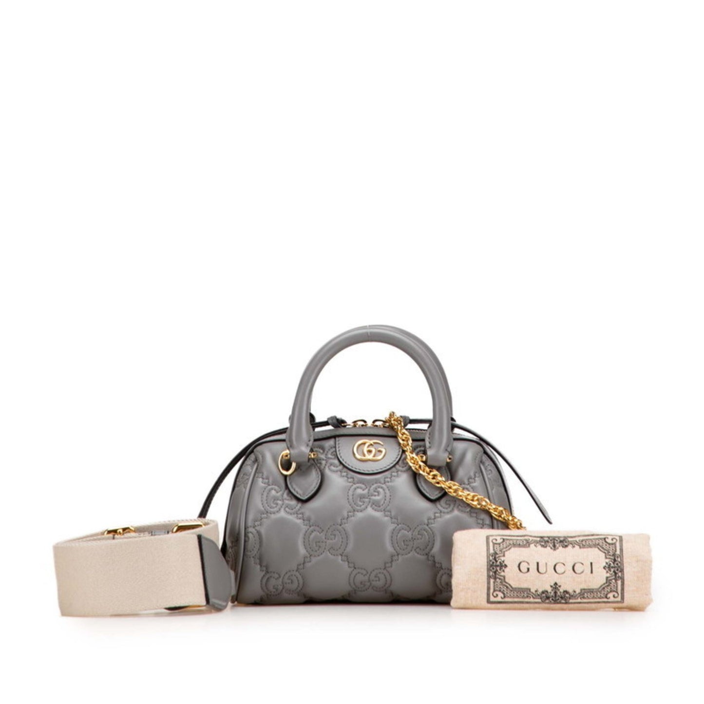 Gucci Gg Matelasse Quilted Mini Boston Bag/Shoulder Bag