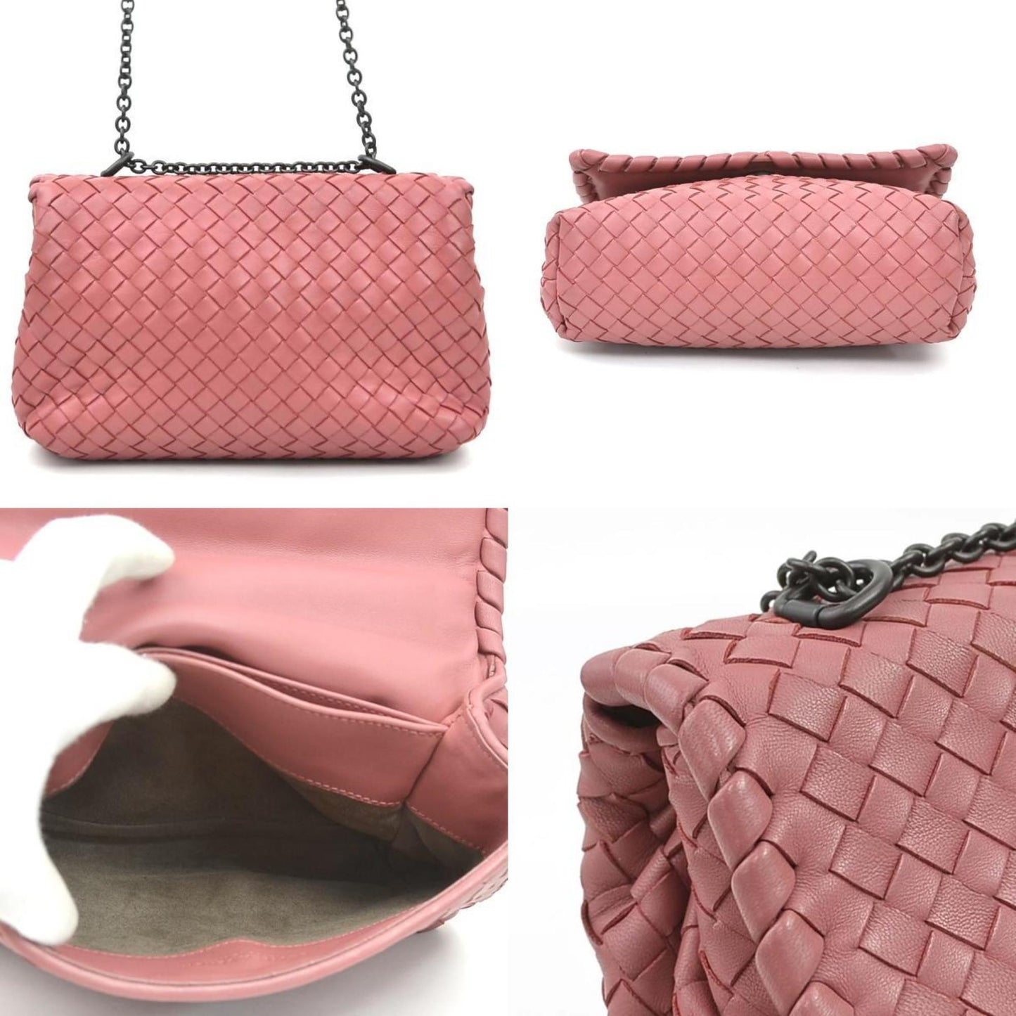 Bottega Veneta Shoulder Bag In Intrecciato Leather And Metal