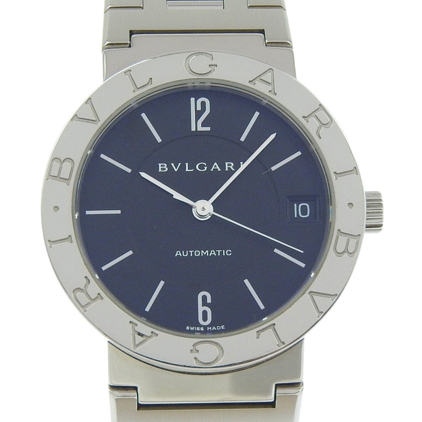 Bvlgari Watch Cal. 220 Bb33Ssauto Stainless Steel Automatic Analog Display Black Dial