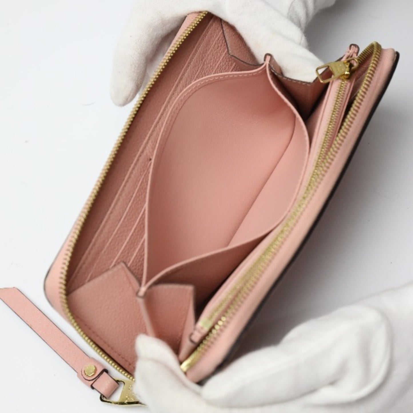 Louis Vuitton Zippy Wallet Empreinte Round Zipper M64090 Louis Vuitton Rose Poudre Long Lv