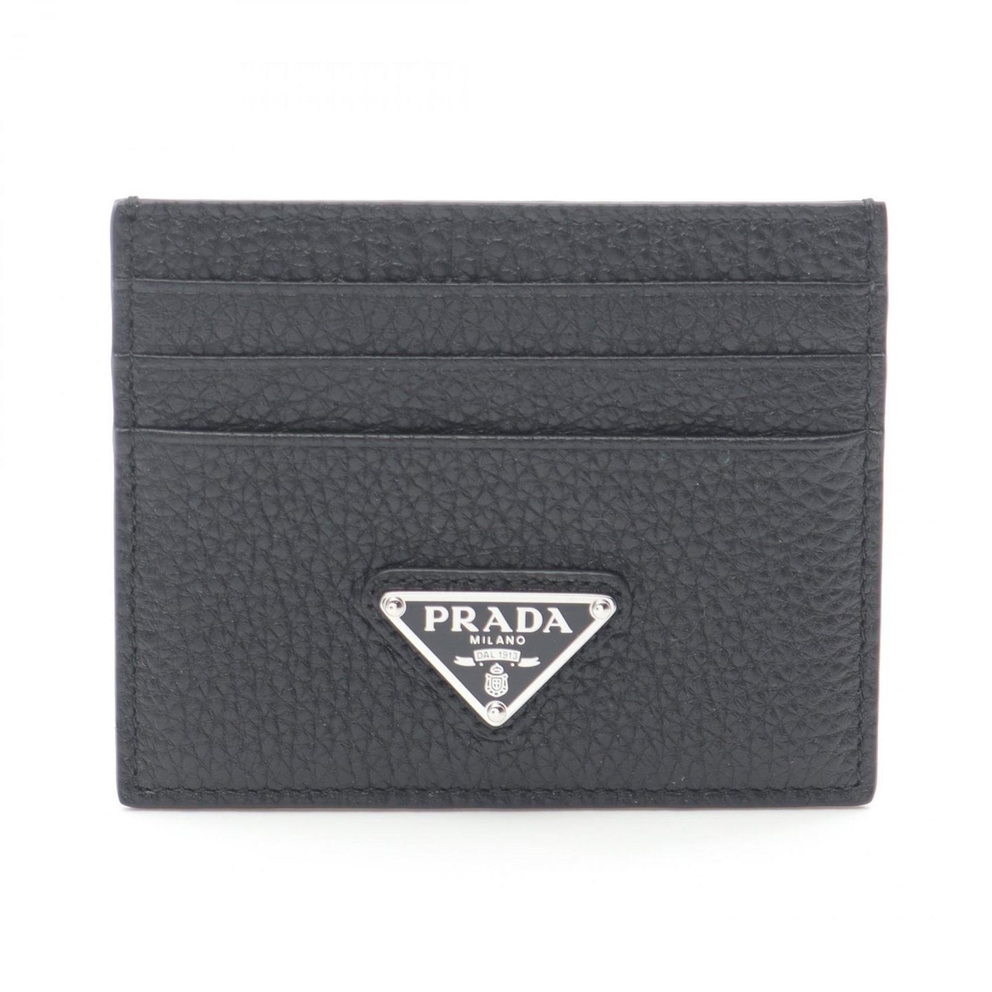 Prada Vit.Daino Trian Business Card Holder/Card Case Leather