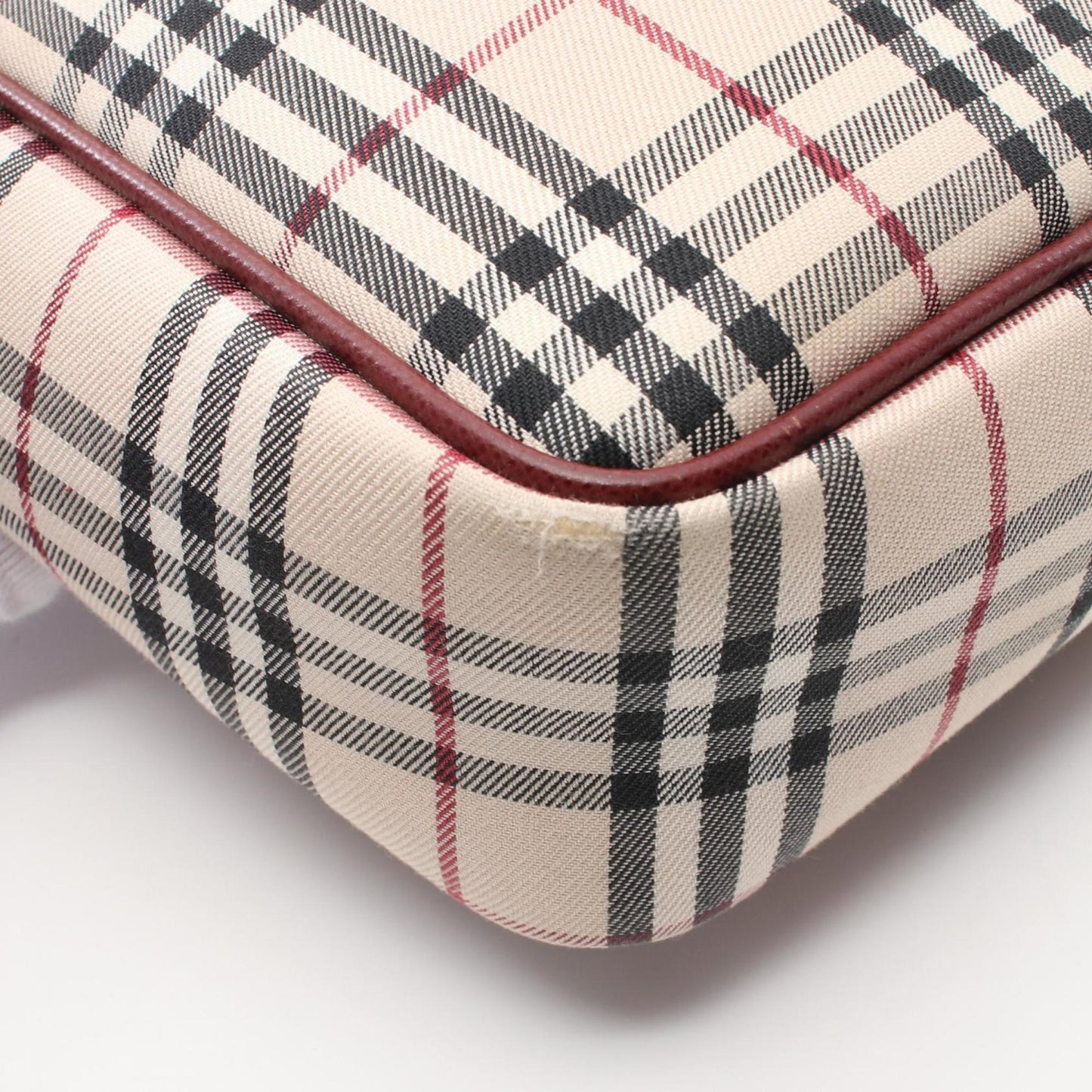 Burberry Nova Check Shoulder Bag Canvas Leather