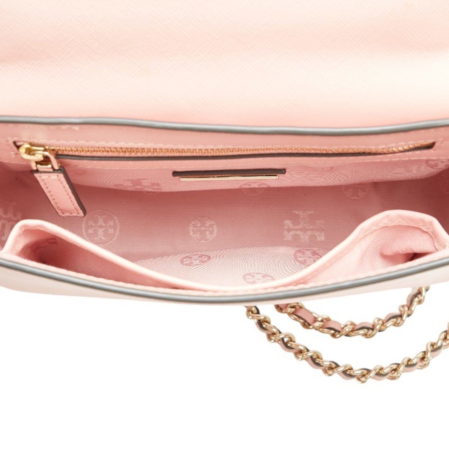 Tory Burch Chain Shoulder Bag Pink Leather