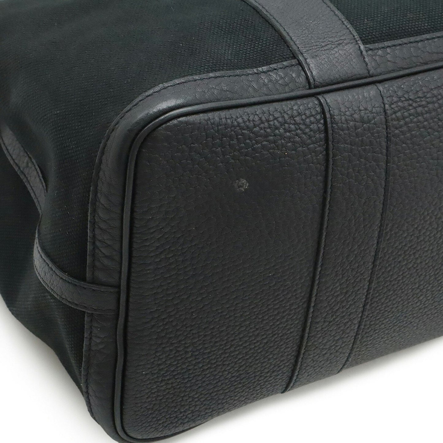 Hermes Hermes Petite Ceinture Mm Tote Bag Handbag Canvas Leather Black ?J Stamp