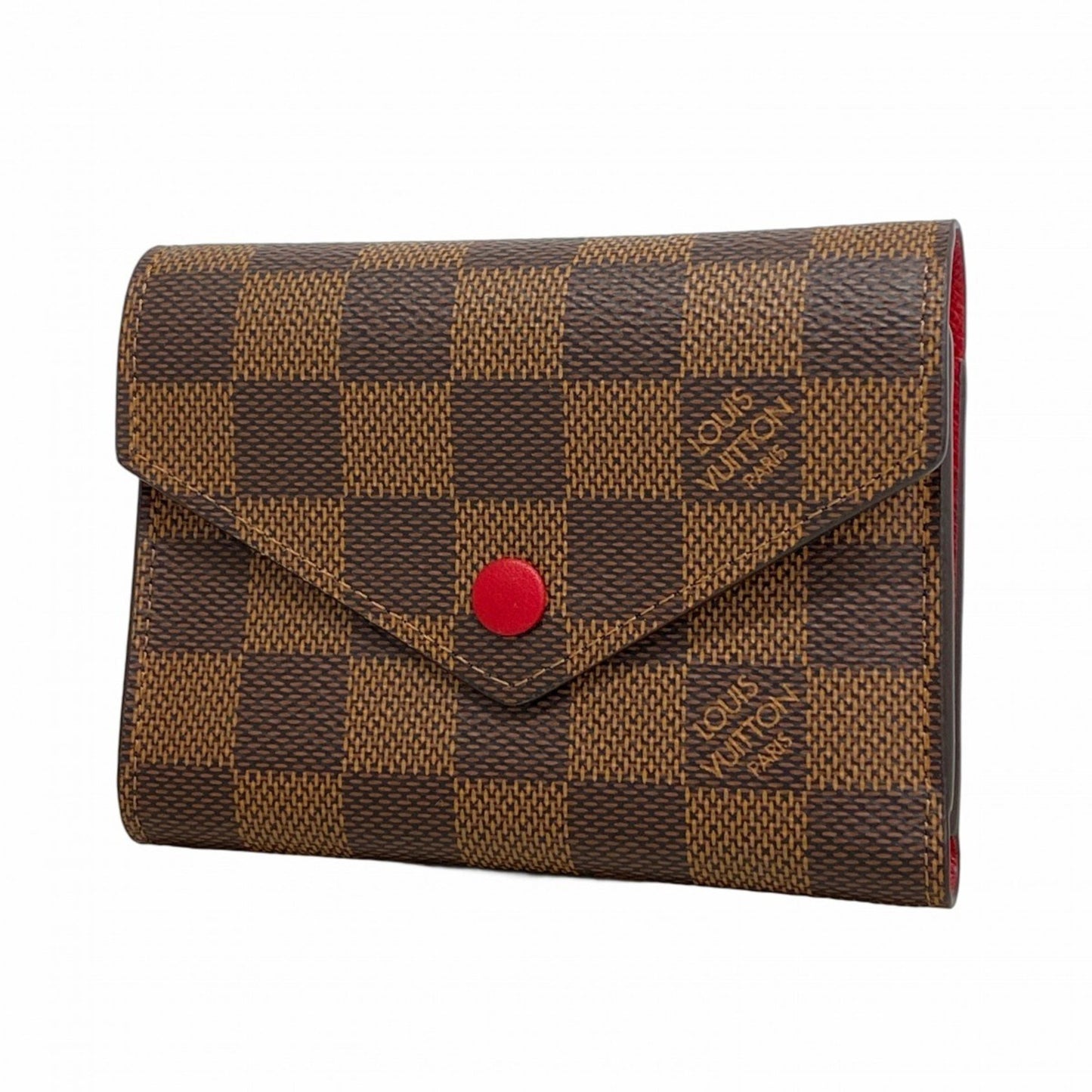 Louis Vuitton Tri-Fold Wallet Damier Victorine Portefeuille N41659 Ebene