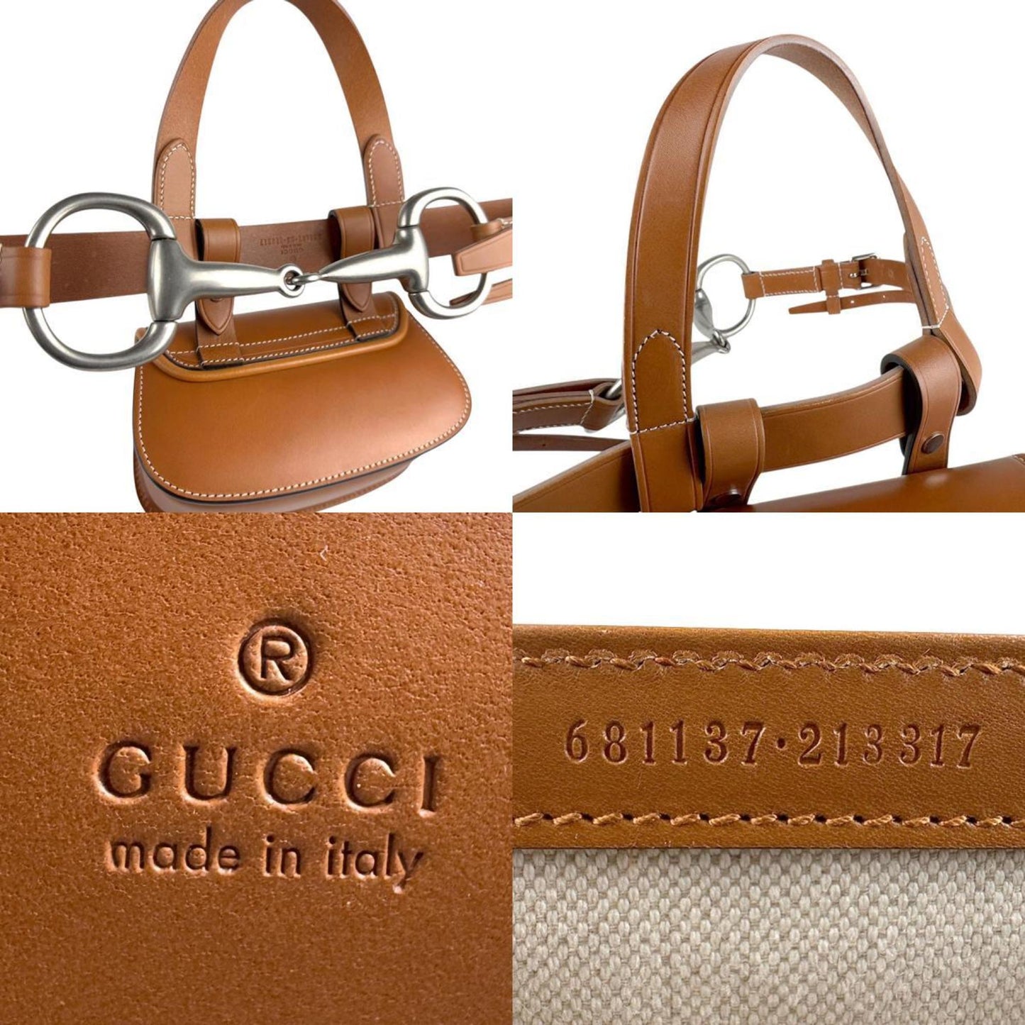 Gucci Bamboo 1947 Waist Bag/Body Bag In Brown Leather For Men And Women