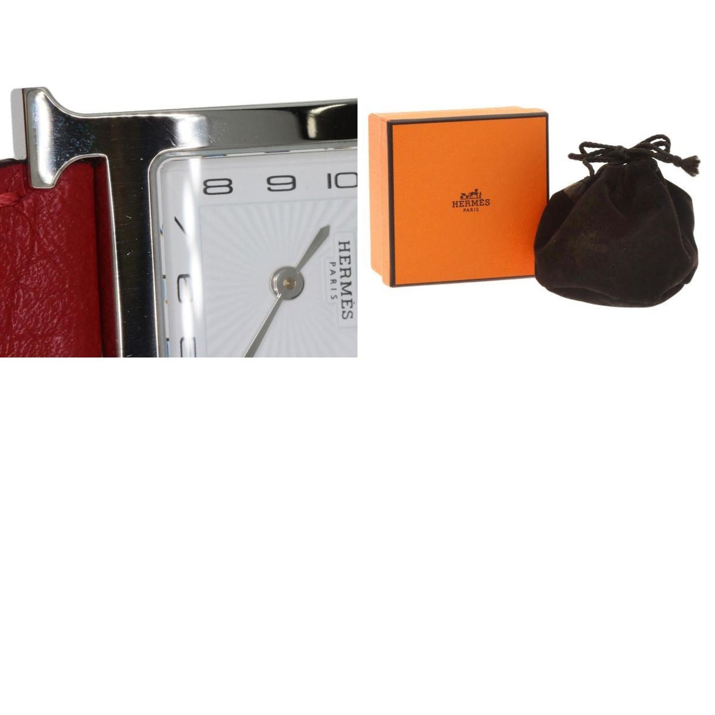Hermes Hh11.210 H Watch Stainless Steel Leather