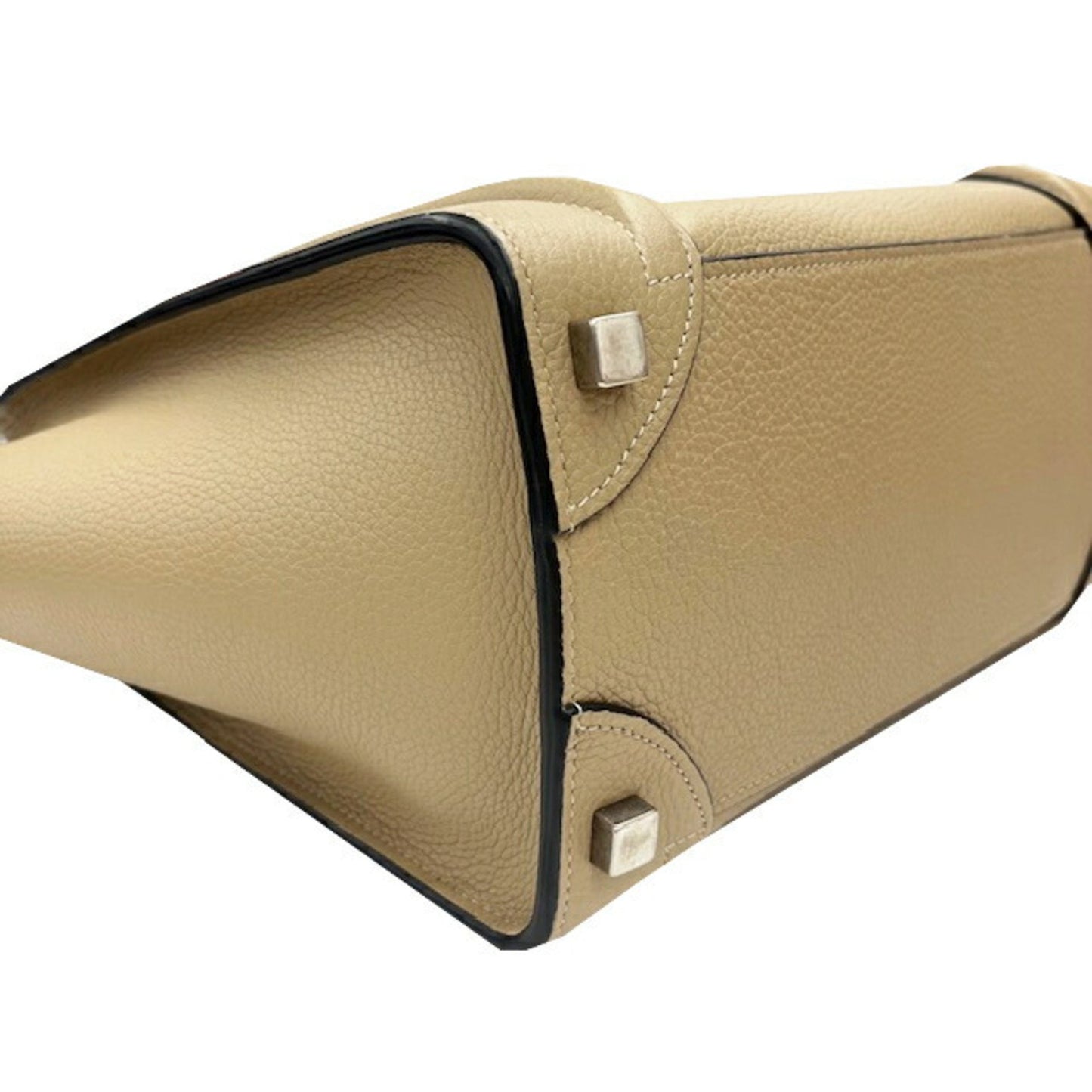 Celine Luggage Micro Shopper Leather Greige Handbag Tote Bag